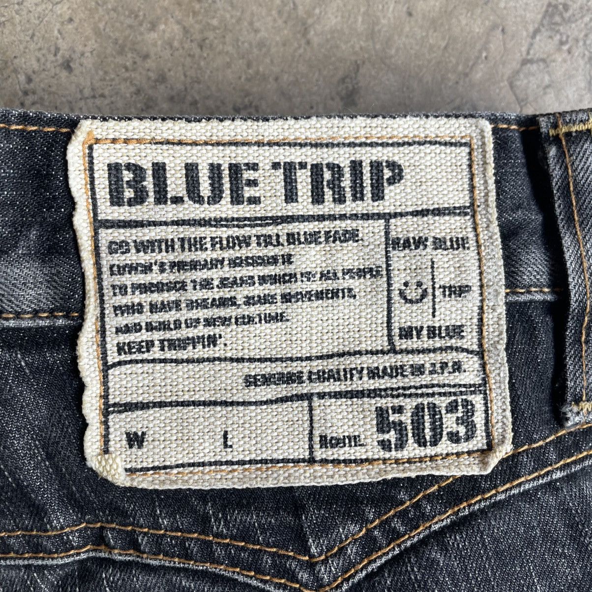 Edwin 🔥Vintage Edwin 503 Blue Trip Stoned Washed Slim Fit Jeans Size US 30 / EU 46 - 14 Thumbnail