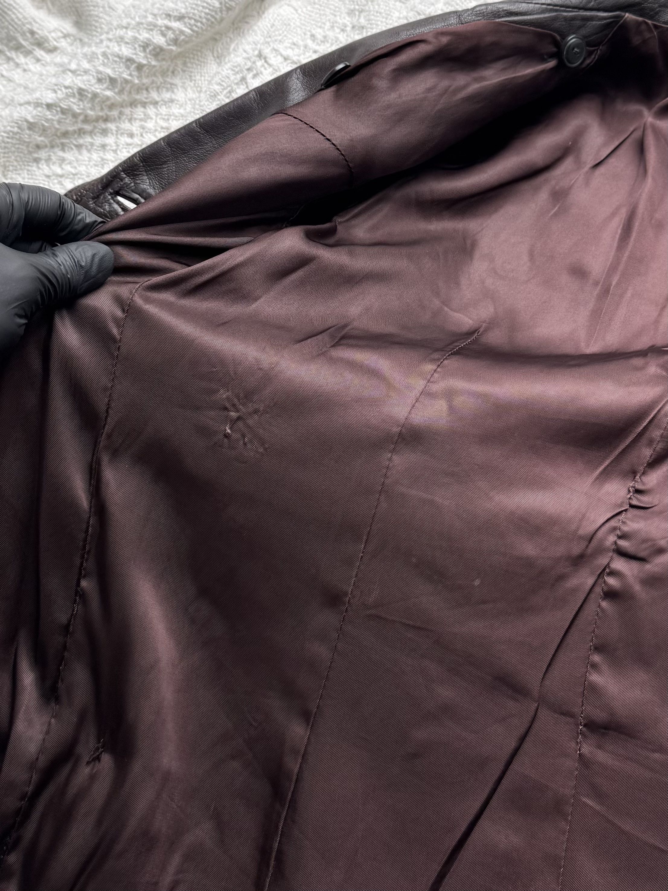 Vintage Vintage Genuine Leather Jacket Button Front Tailored Classic Size L / US 10 / IT 46 - 8 Thumbnail