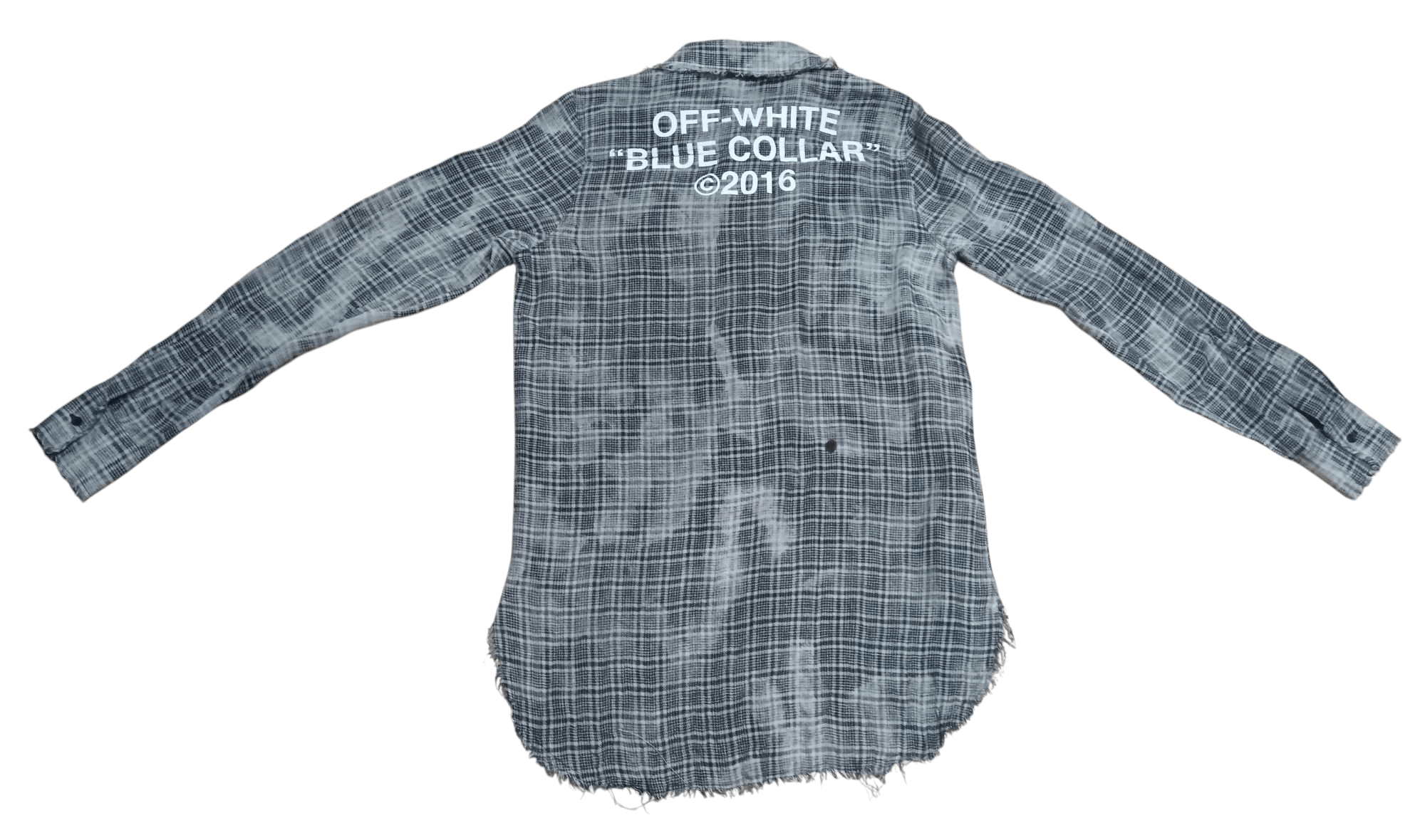 Off-White OFF-WHITE C/O VIRGIL ABLOH "BLUE COLLAR" TARTAN FRINGED Size US XS / EU 42 / 0 - 9 Thumbnail