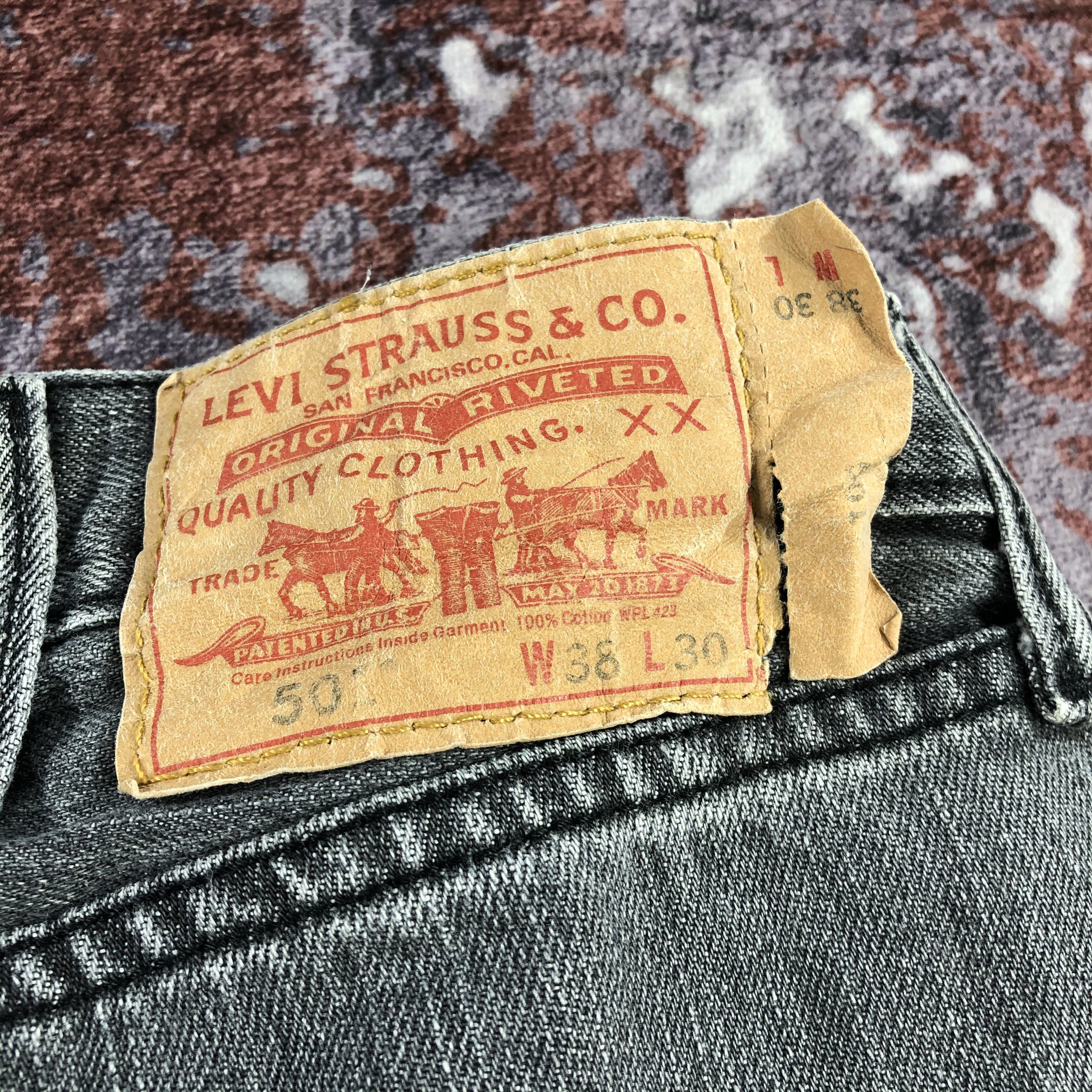 Levi's × Vintage Vintage Faded Black Levis 501 Jeans-JM2907 Size US 38 / EU 54 - 5 Thumbnail