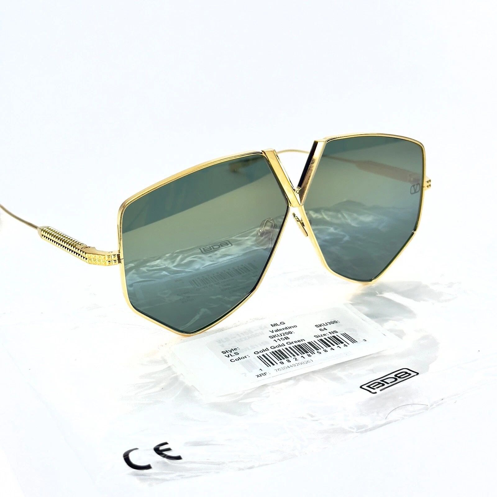 Valentino VALENTINO V HEXAGON VLS115 Gold Titanium VLS 115B Sunglass Size ONE SIZE - 8 Thumbnail