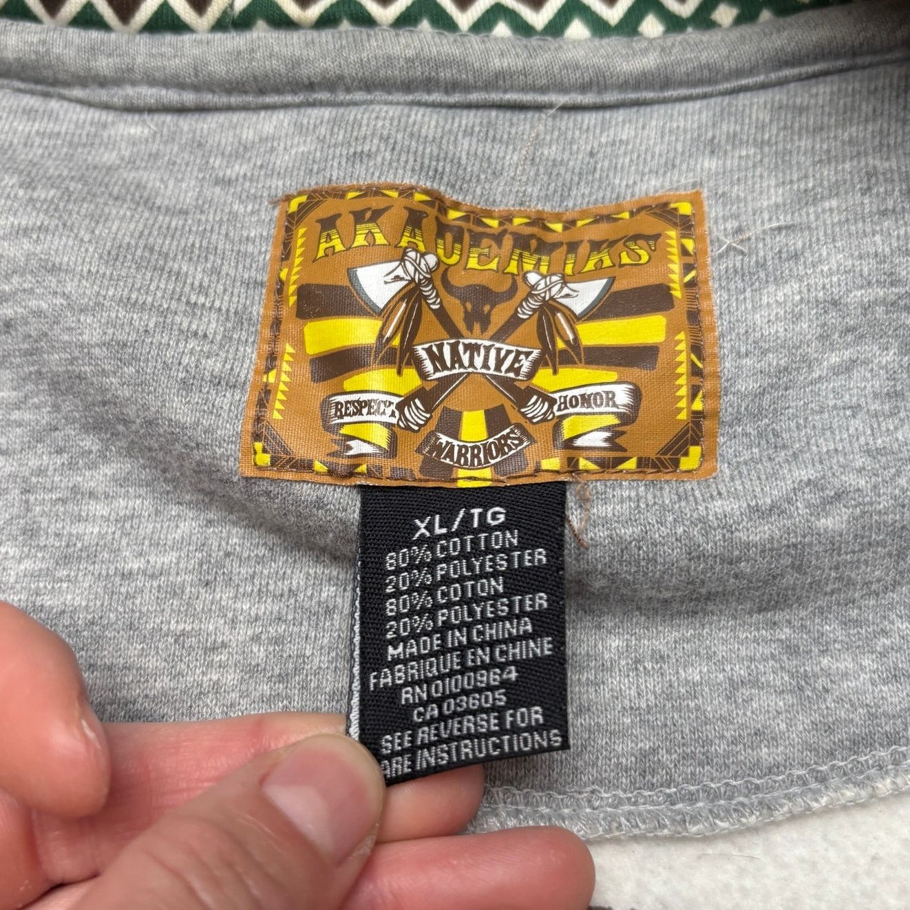 Akademiks × Vintage VTG Y2K Akademiks Native Warriors Tribal Full Zip Hoodie XL Size US XL / EU 56 / 4 - 6 Thumbnail