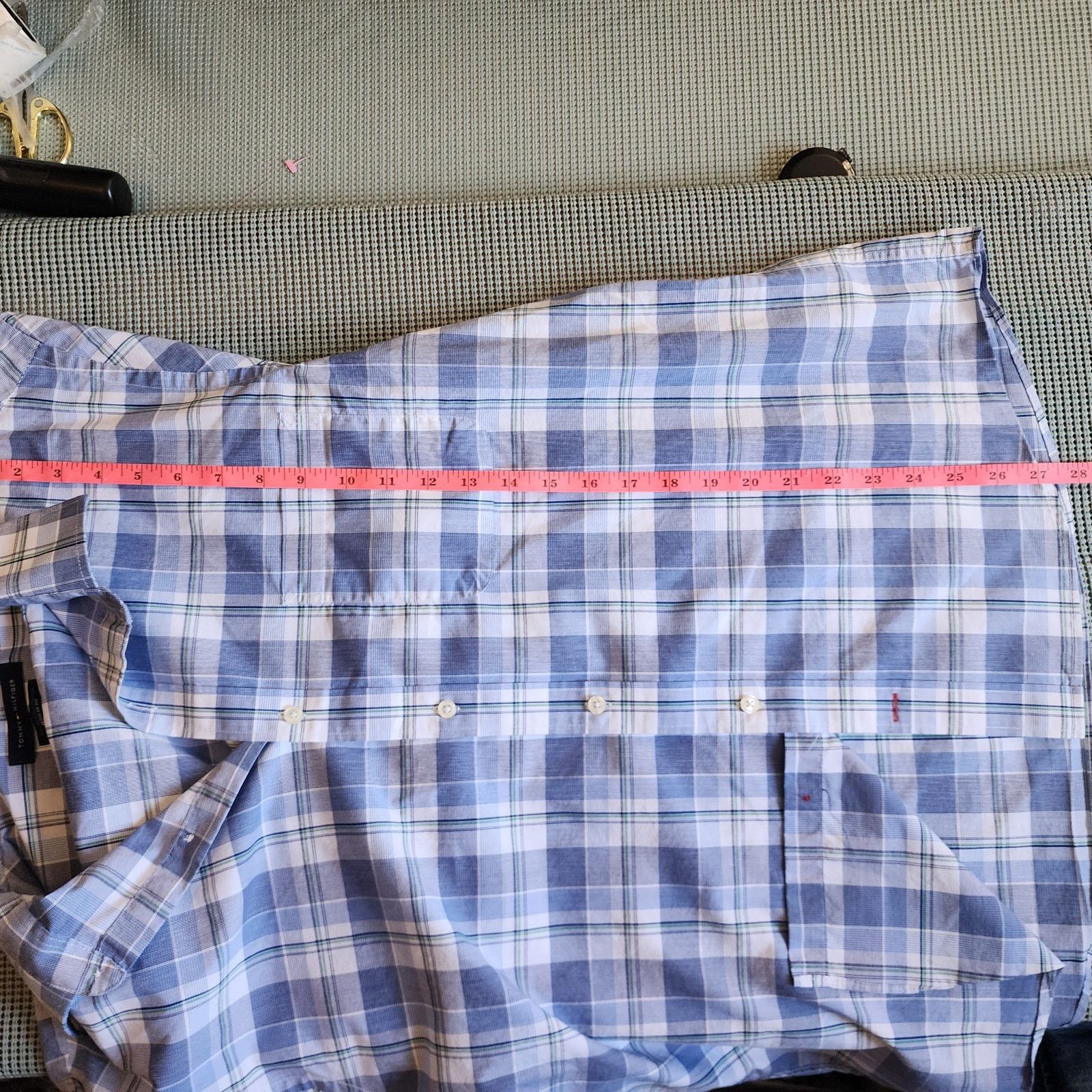 Tommy Hilfiger Tommy Hilfiger Men's Large White Plaid Shirt Size 16 1/2 L Size US L / EU 52-54 / 3 - 8 Thumbnail
