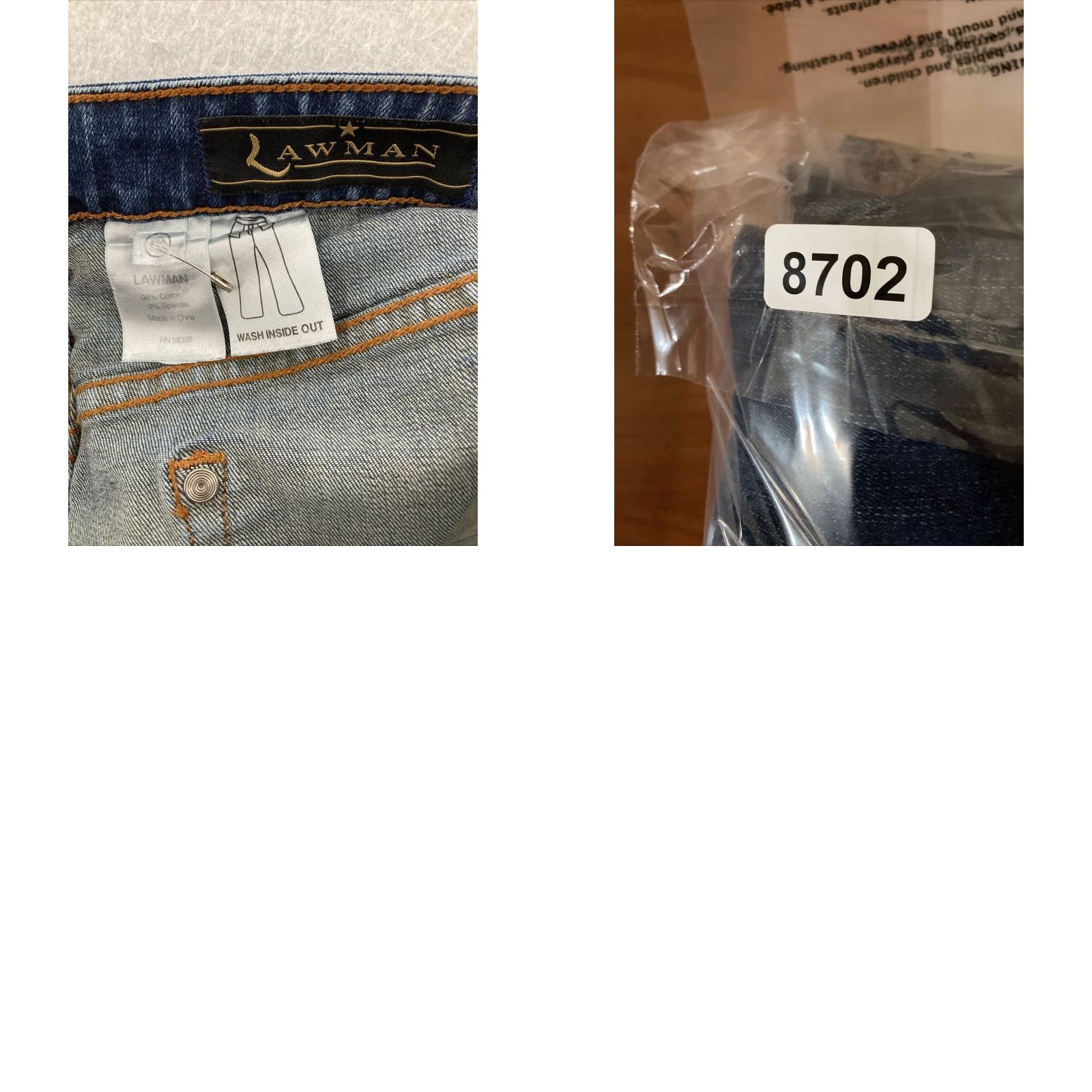 Vintage Western Cowgirl Lawman Jeans Womens Junior Size 9/10 Size 30" / US 8 / IT 44 - 8 Thumbnail