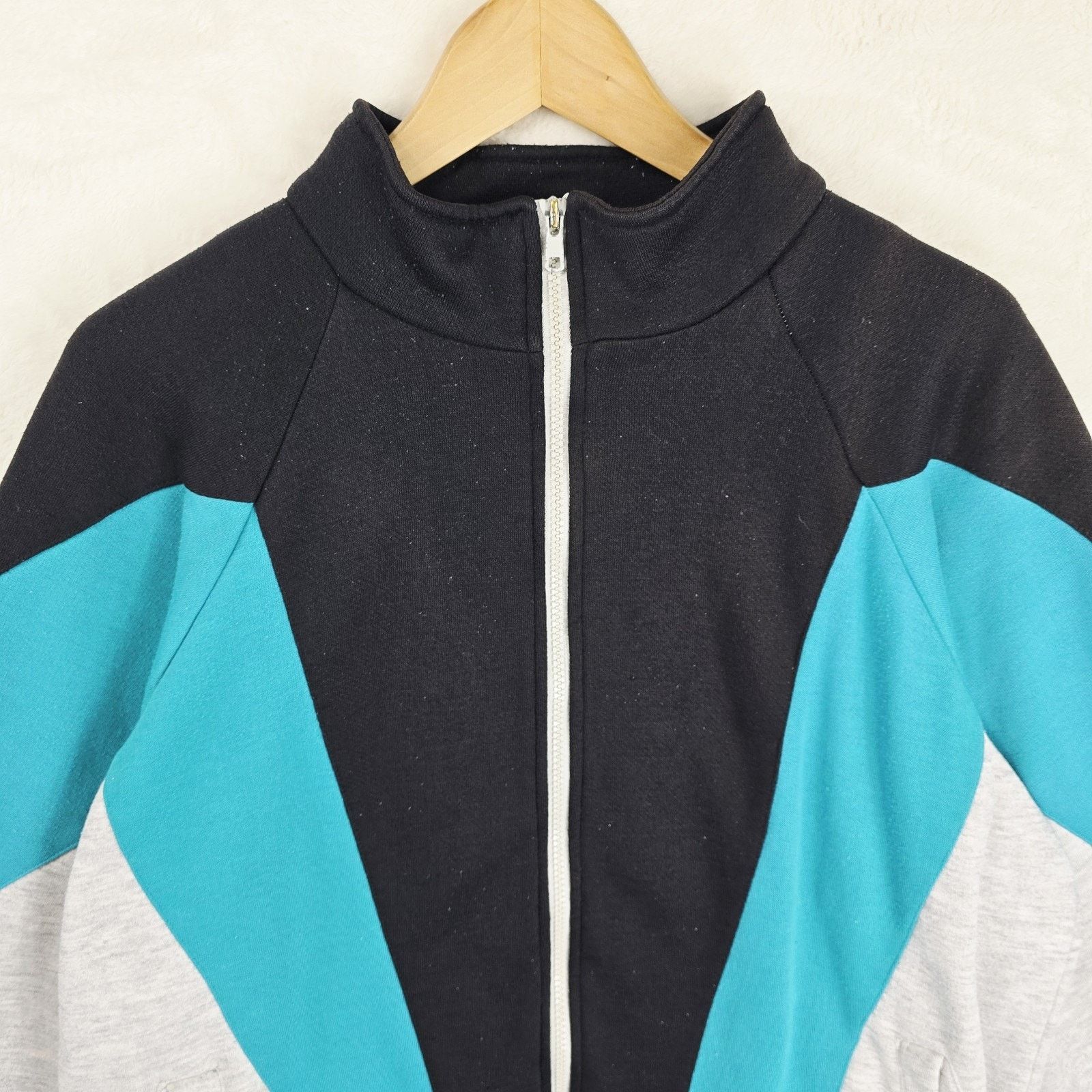 Other Vintage Track Jacket Mens Large Zip Up Sweatshirt Gray Black Size US L / EU 52-54 / 3 - 3 Thumbnail