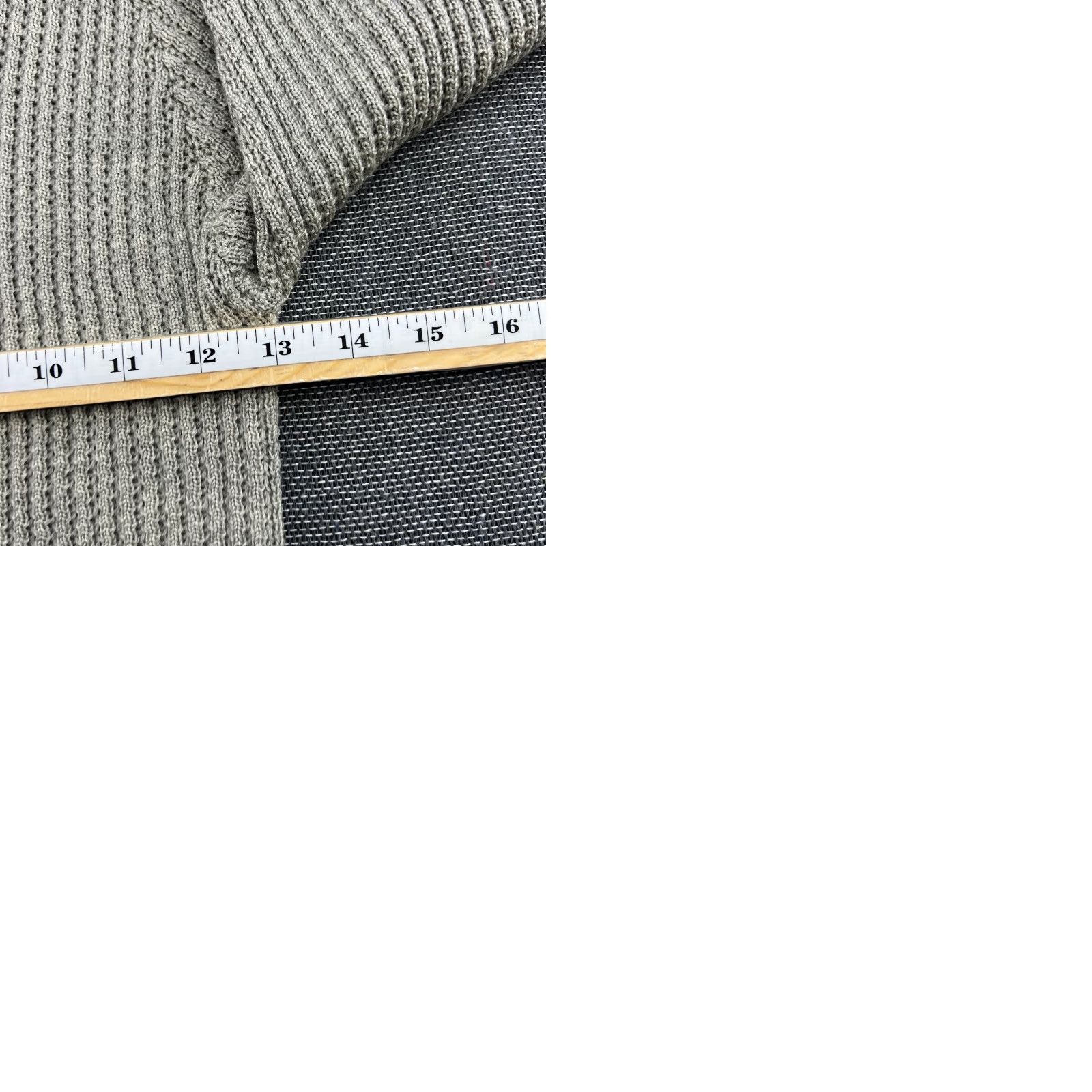 Vintage LANULLVA Womens Sweater Large Knit 1/4 Zip Beige Wool Turtleneck Thermal Pullover Knit Shirt Womens Size L / US 10 / IT 46 - 9 Thumbnail