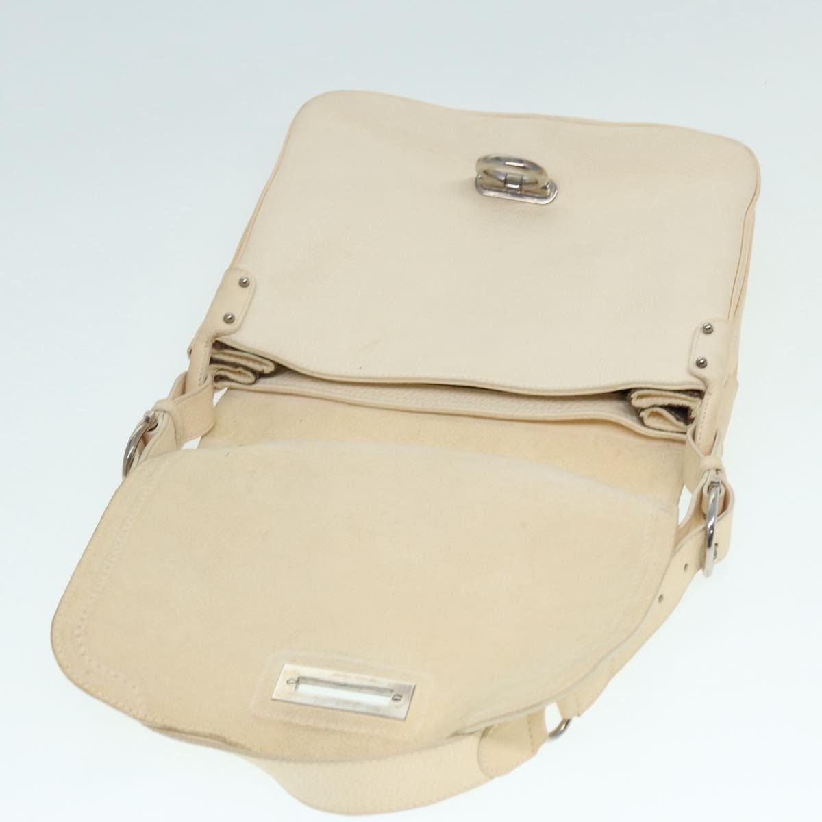 Salvatore Ferragamo Salvatore Ferragamo Gancini Shoulder Bag Leather White Size ONE SIZE - 15 Thumbnail