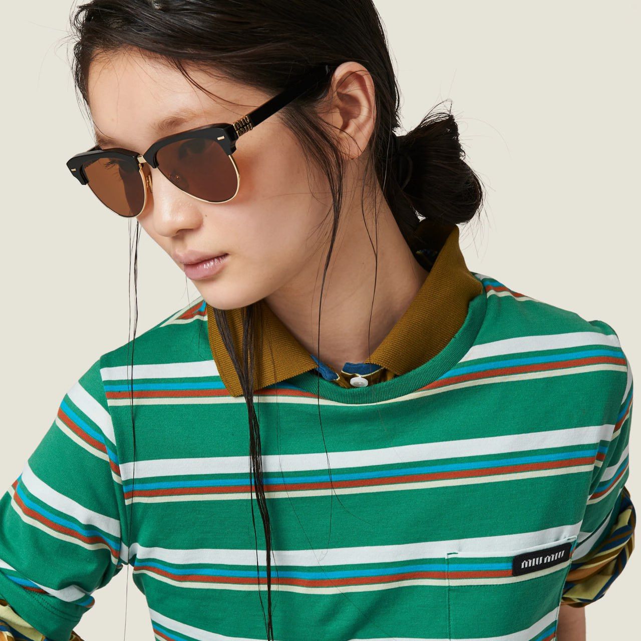 Miu Miu NEW Miu Miu MU09ZS 1AB2Z1 RUNWAY Unisex Sunglasses Size ONE SIZE - 12 Thumbnail
