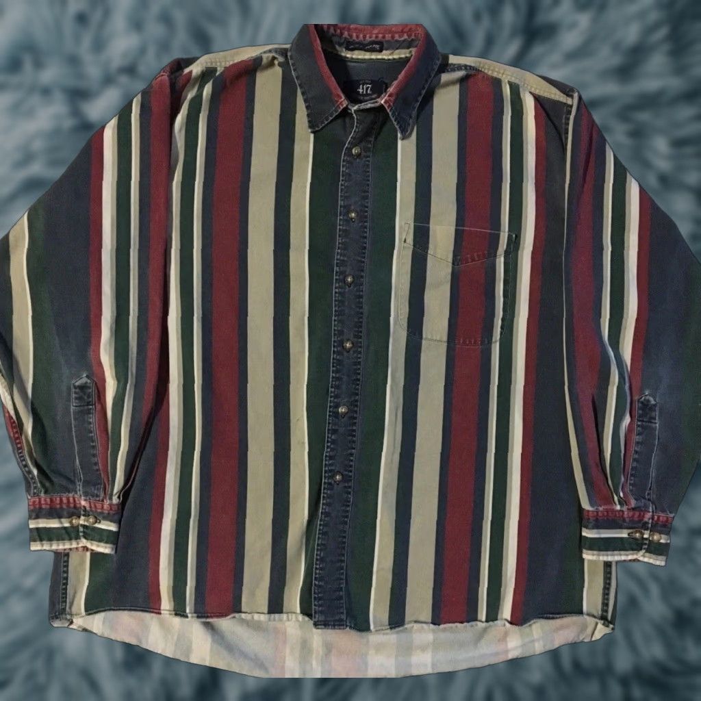 Gotcha Vtg 90s Striped Faded Shirt M Surf Skate Beach Grunge AOP Vaporwave Gotcha OP 80 Size US M / EU 48-50 / 2 - 1 Thumbnail