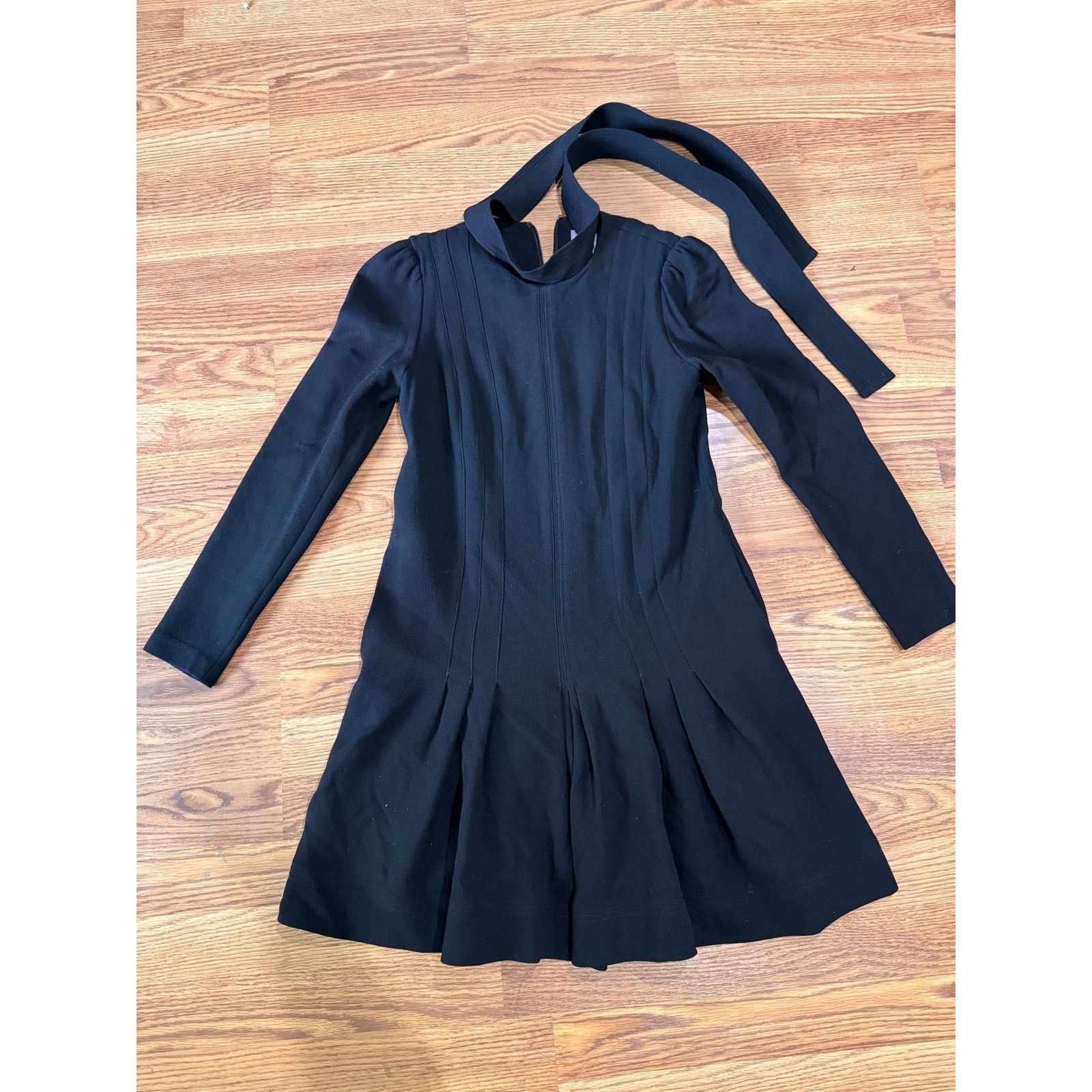 Lela Rose Lela Rose black long sleeve wool blend flounced dress size 0 Size XS / US 0-2 / IT 36-38 - 14 Thumbnail