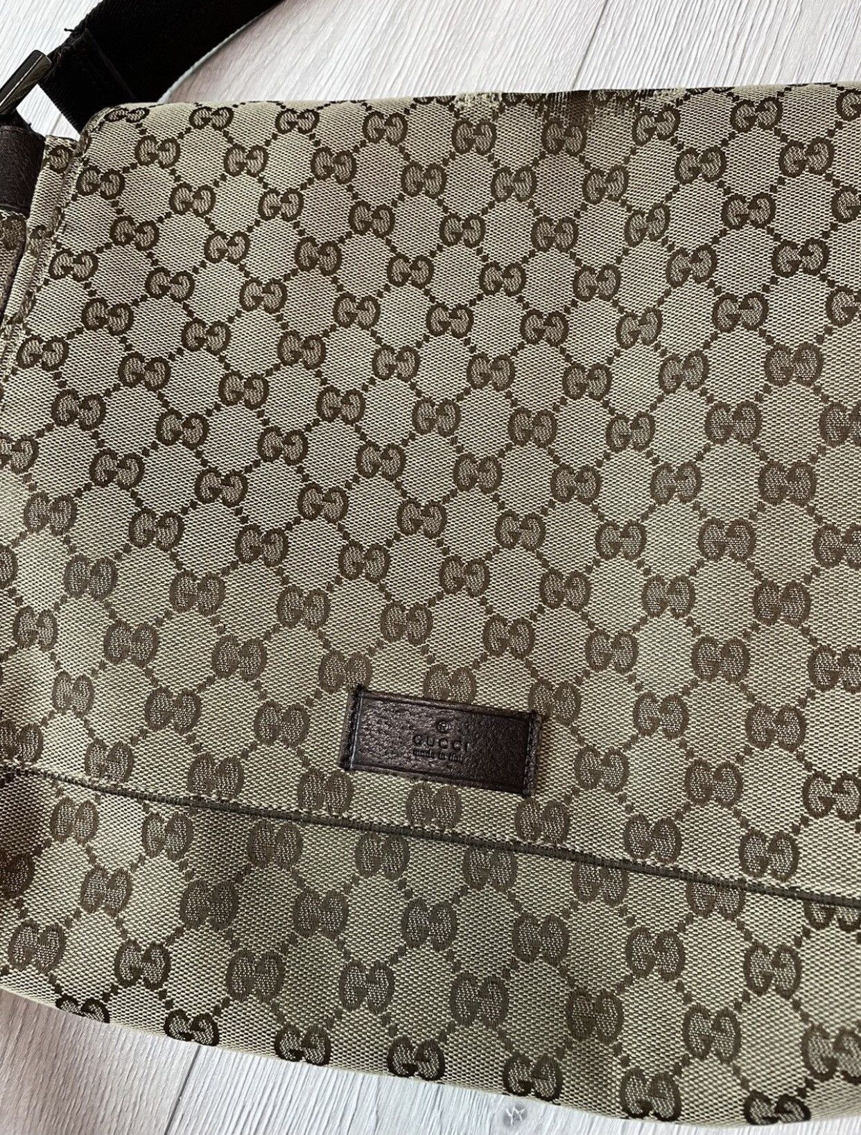 Gucci × Vintage 🔥Gucci vintage Monogram big messenger /shoulder Bag 🔥 Size ONE SIZE - 8 Thumbnail