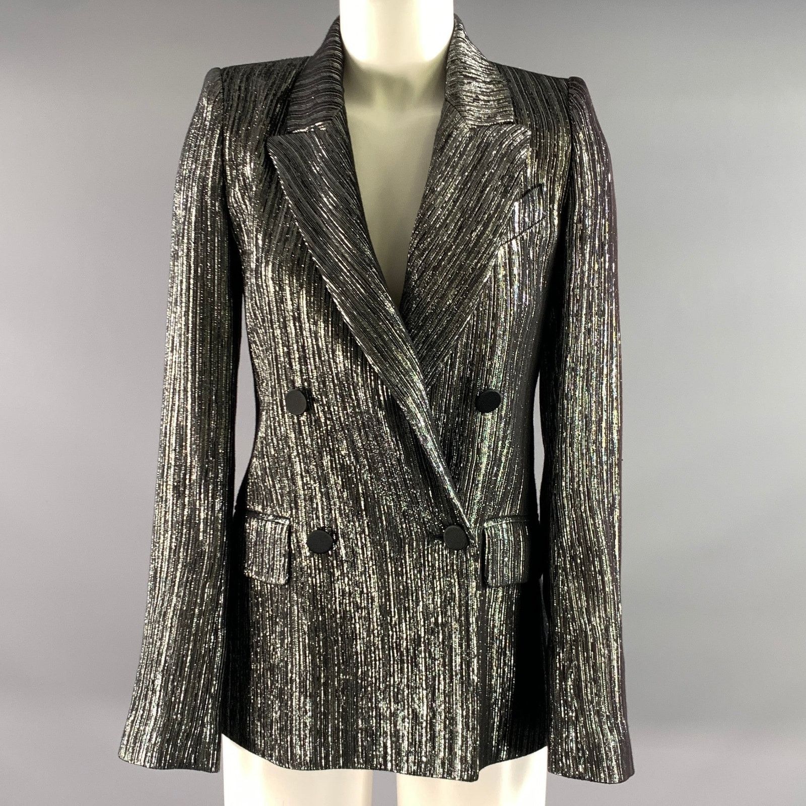 Isabel Marant ISABEL MARANT Size 2 Black Silver Viscose Polyester Jacket Size XS / US 0-2 / IT 36-38 - 1 Thumbnail