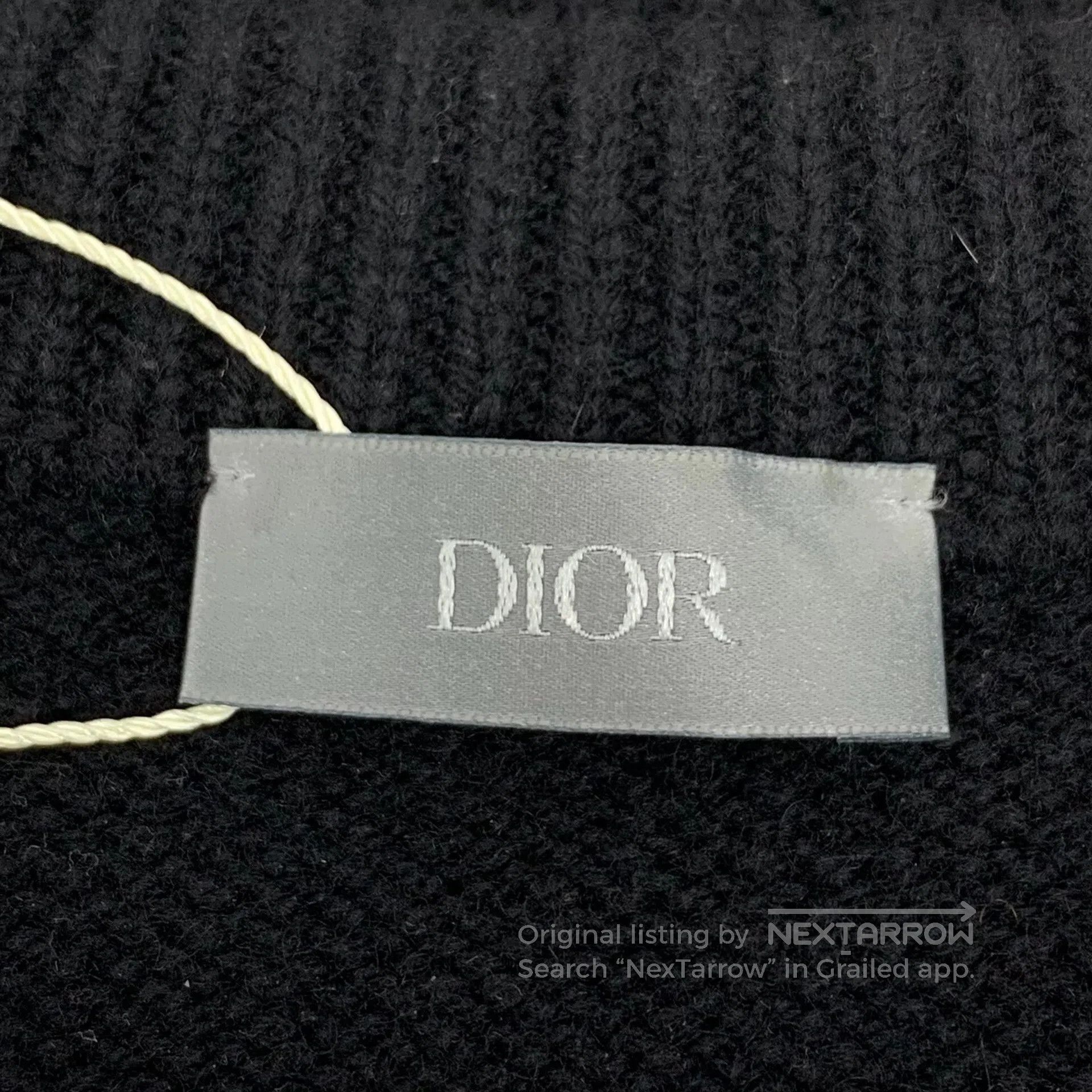 Dior Dior Black cotton round neck long sleeve knitted sweater w Size US XL / EU 56 / 4 - 5 Thumbnail