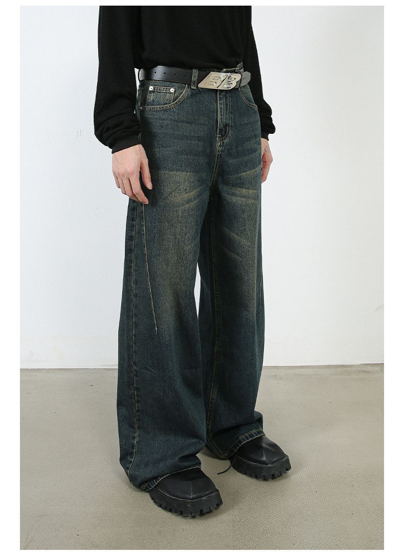Japanese Brand × Jean American retro loose handsome distressed wide-leg jeans Size US 34 / EU 50 - 4 Thumbnail