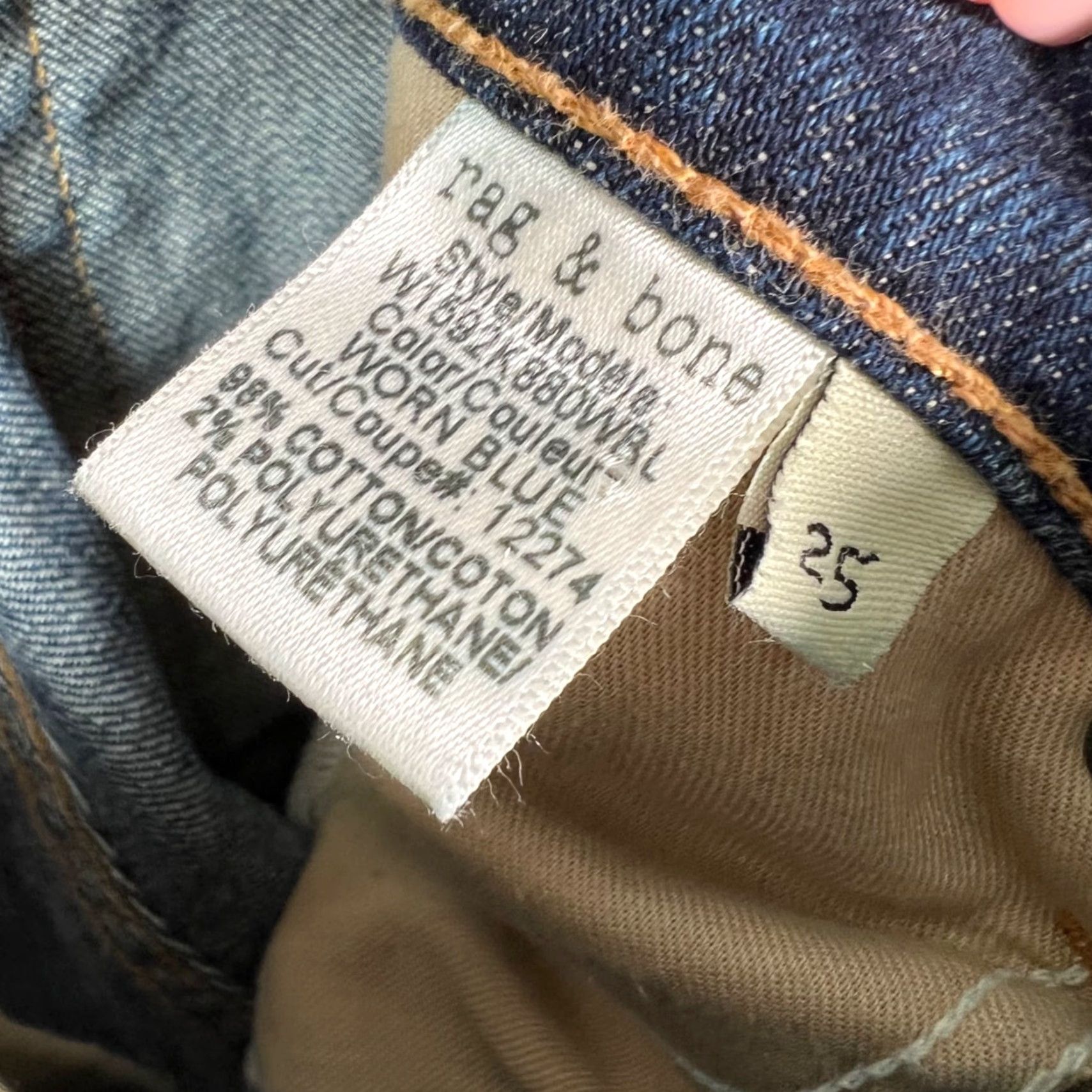 Rag & Bone Rag & Bone Womens Size 25 Tomboy Skinny Mid-Rise Jeans Blue Denim Size 42" / US 20 - 5 Thumbnail