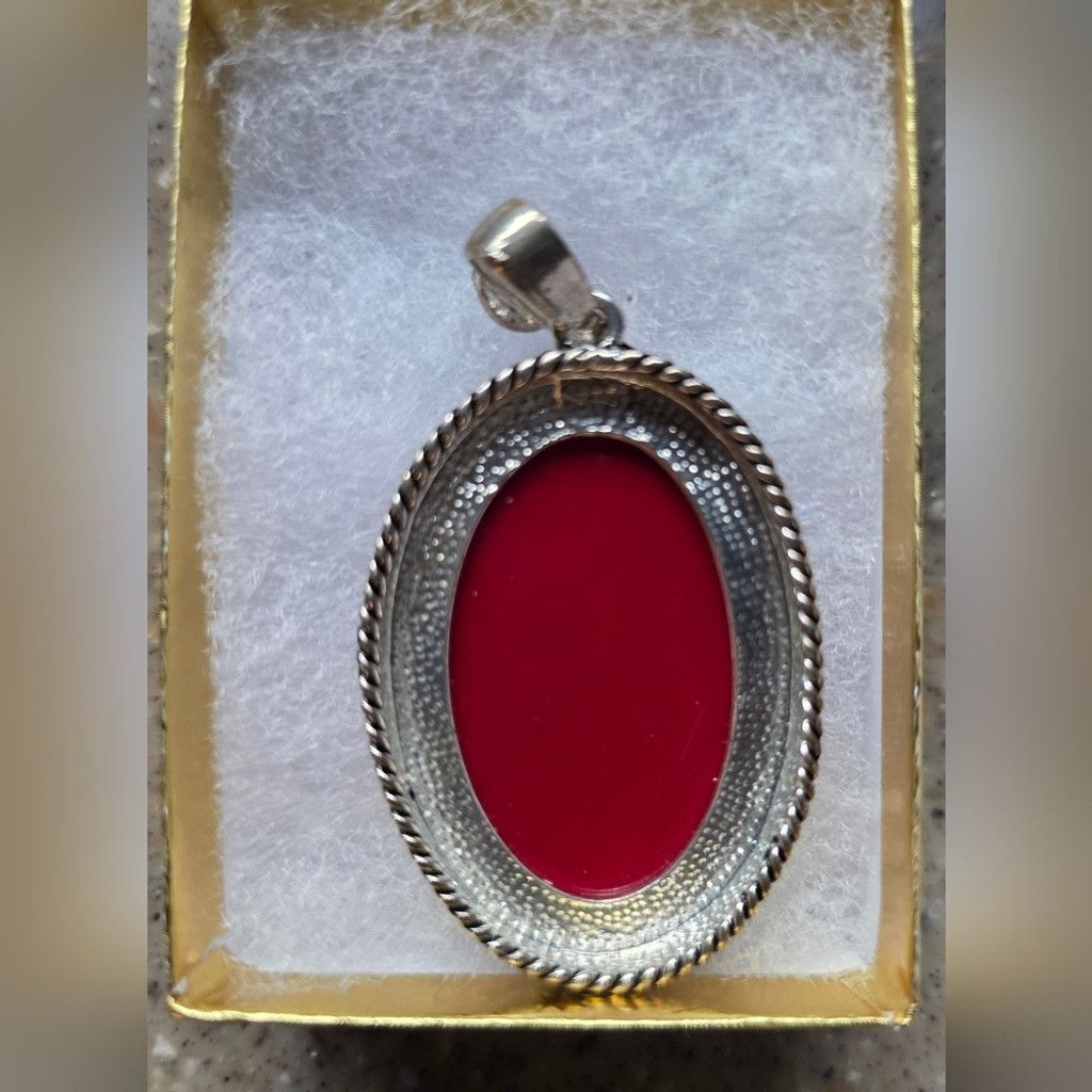 The Unbranded Brand Vintage Elegant Red Jewelry Set with Silver Accents Size ONE SIZE - 3 Thumbnail