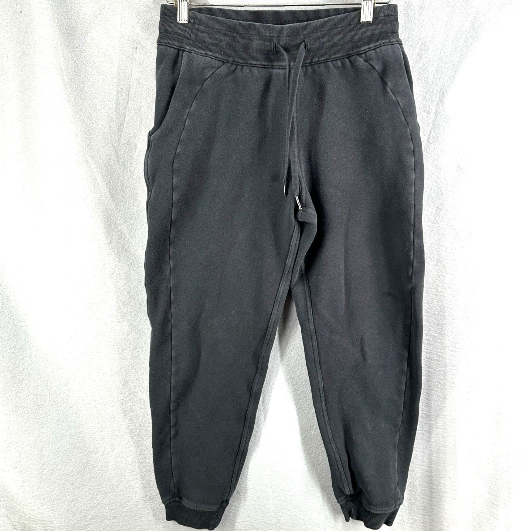 Lululemon Lululemon High-Rise Jogger Pants Womens 6 Fleece Black Tie Waist Taper READ DET Size 28" / US 6 / IT 42 - 2 Thumbnail