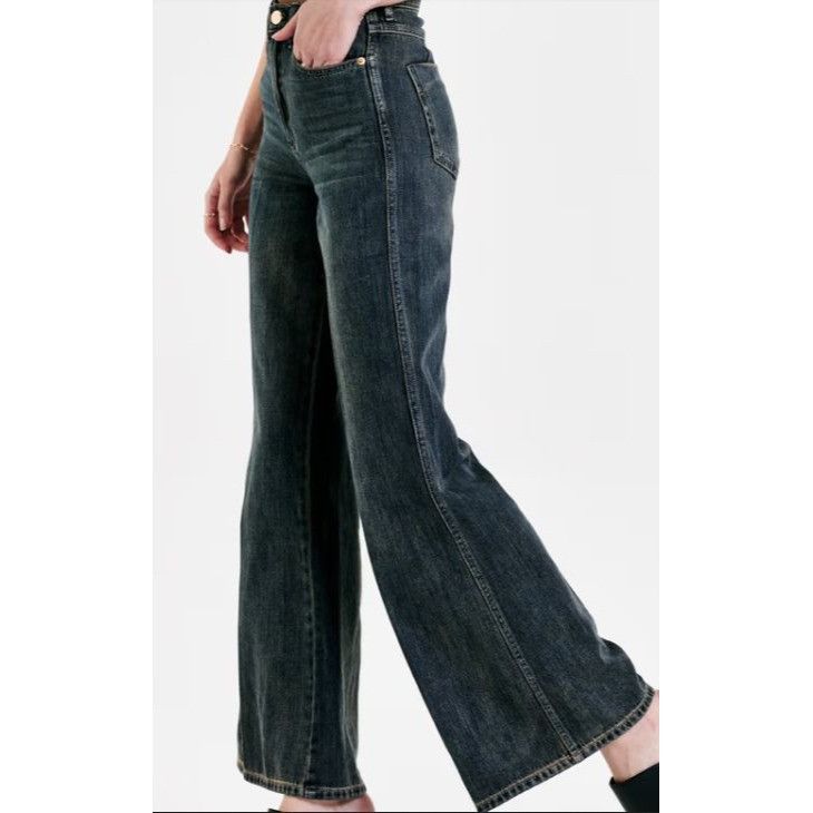 Other Dear John Women High Rise WideLeg Bordeaux Jean 25 Normcore Size 25" / US 0 / IT 36 - 16 Thumbnail
