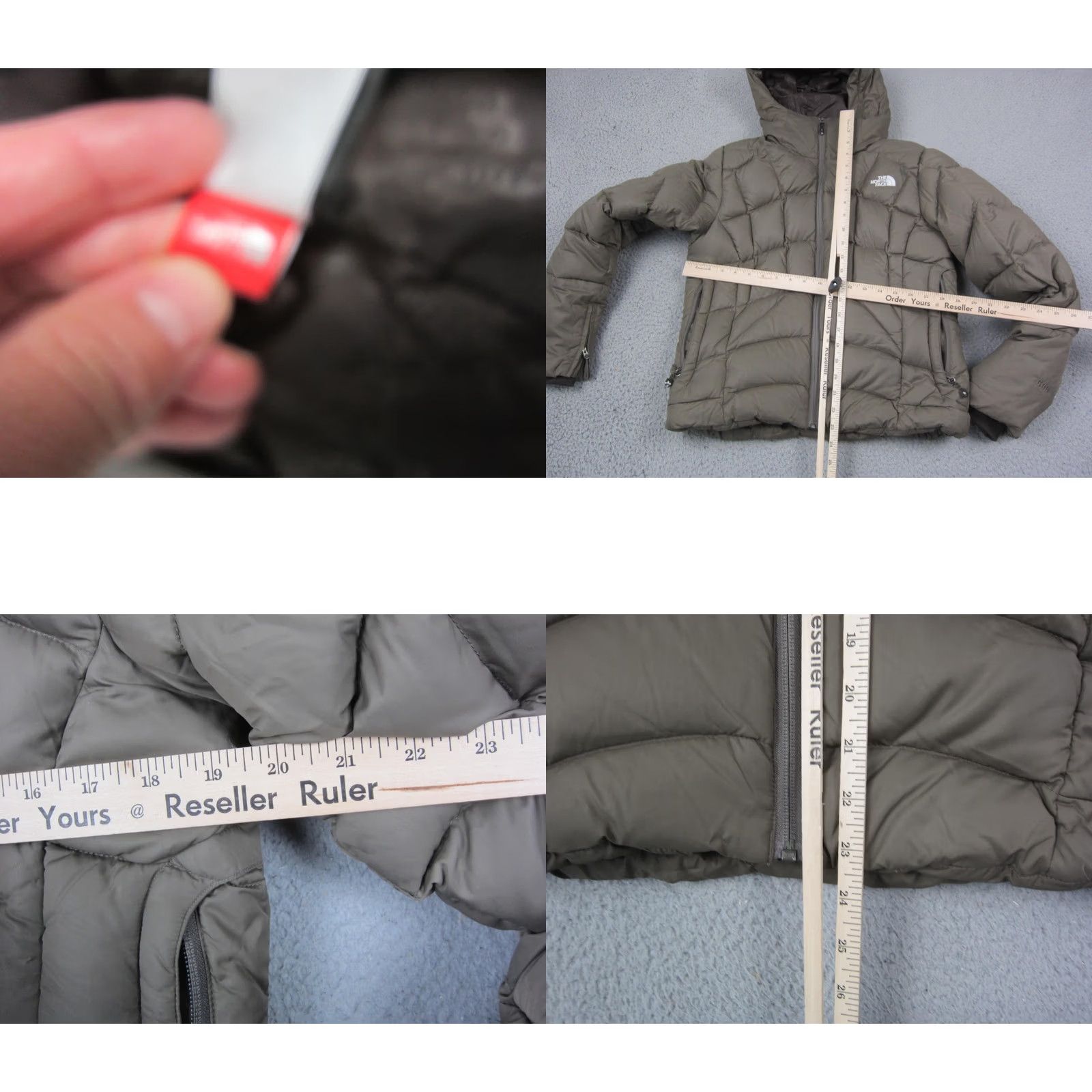 The North Face The North Face Jacket Womens M Green 600 Goose Down Puffer Hooded Outdoor Full Zip Pockets Solid Windproof Fall Winter Spring Regular Down Womens Size M / US 6-8 / IT 42-44 - 9 Thumbnail