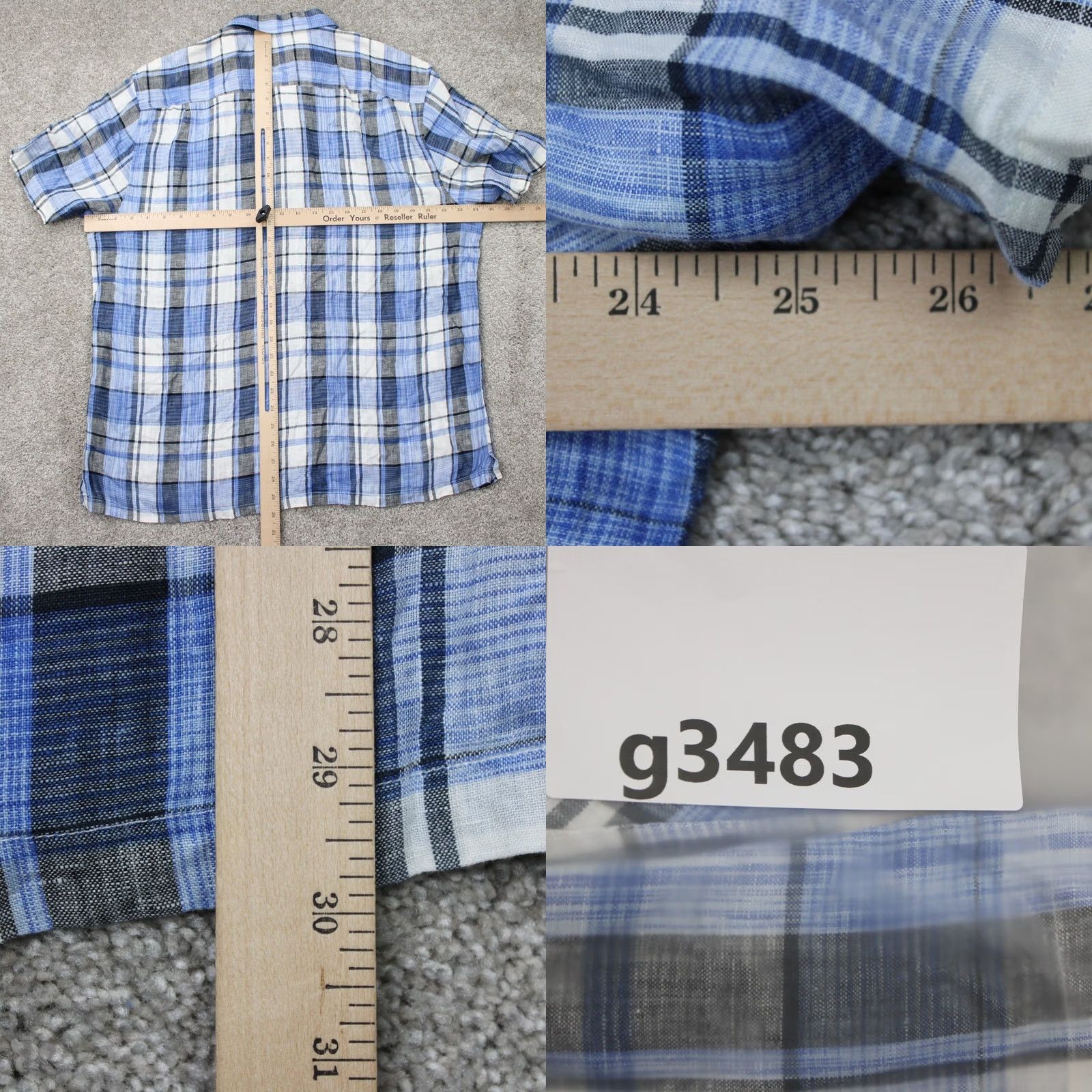 Tommy Bahama Tommy Bahama Shirt Mens XL Blue/Black Island Modern Fit 100% Linen S/S Button Up Shirt Mens XL Blue/Black Island Hawaiian Casual 90s? Size US XL / EU 56 / 4 - 8 Thumbnail