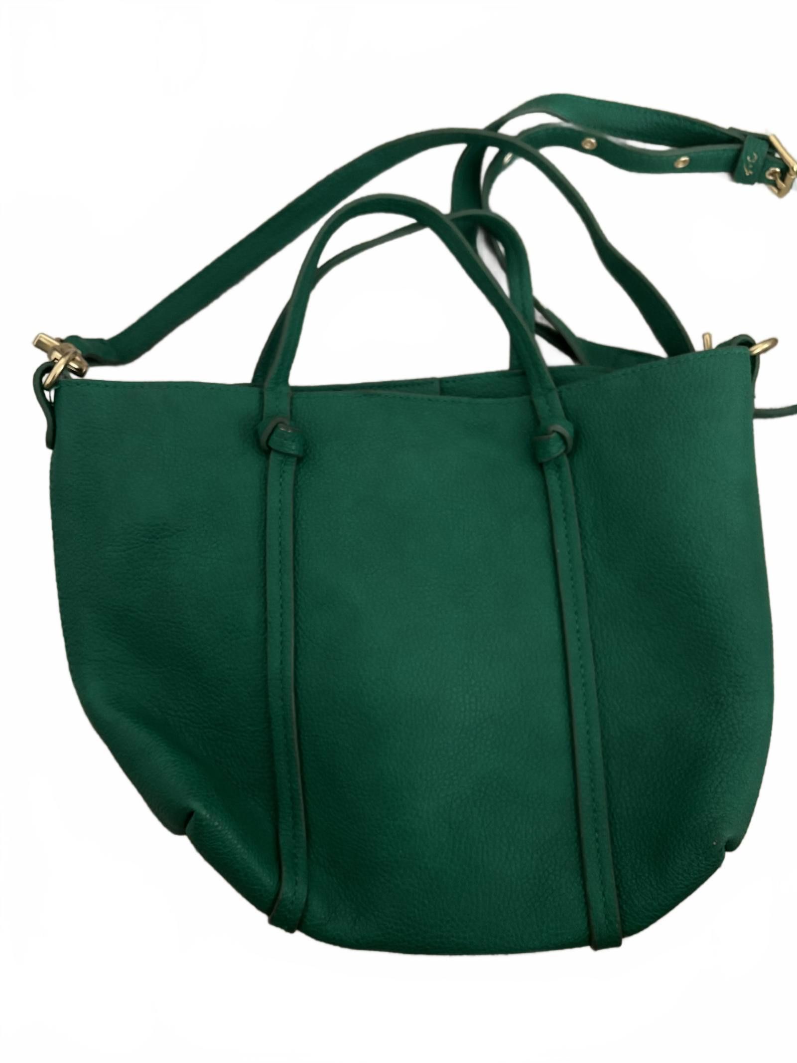 Designer EUC Green Leather Handbag by Foley and Corinna Anthropologie Size ONE SIZE - 2 Thumbnail