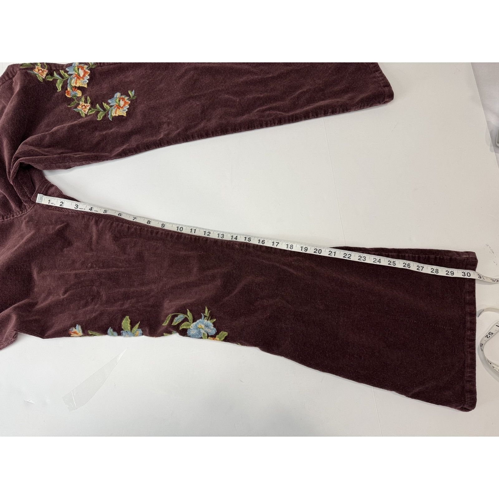 Other Boho Sheryl Crow Corduroy Jeans Floral Festival Gypsy 16 Size 38" / US 16 / IT 52 - 7 Thumbnail
