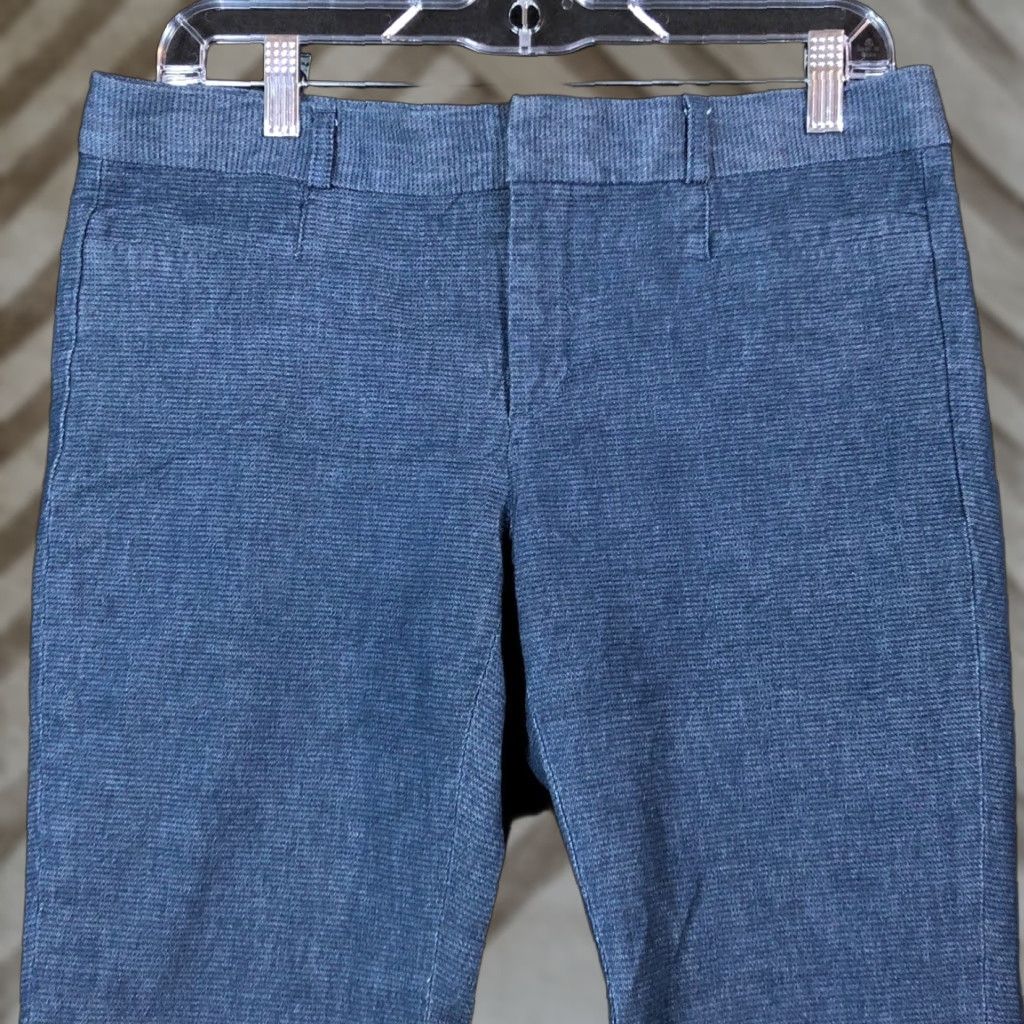 Banana Republic Banana Republic Pants Blue Mid Rise Sloan Fit Cropped Ankle Stretch 8 Womens Casual Office Workwear Womens 8 Blue Size 30" / US 8 / IT 44 - 1 Thumbnail