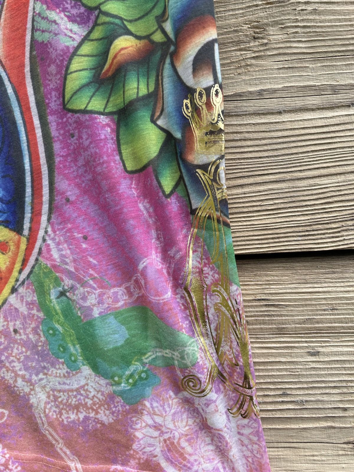 Christian Audigier BNWT Christian Audigier Multicolor Tattoo Art Tunic Dress Size L / US 10 / IT 46 - 4 Thumbnail