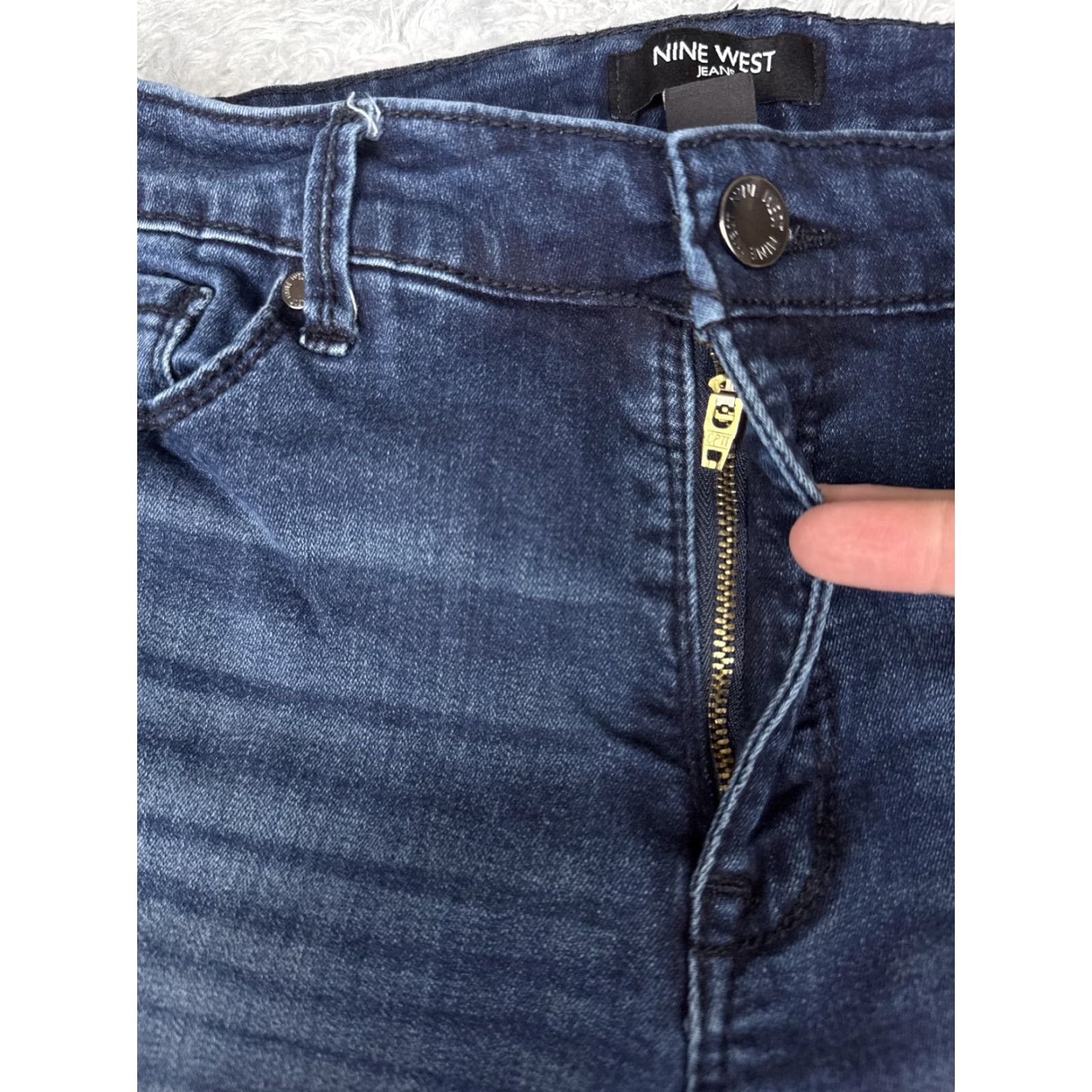 Nine West Nine West Jeans Womens 10 Blue Skinny Bootcut Denim Stretch Mid Rise Pants 28x32 Size 32" / US 10 / IT 46 - 5 Thumbnail