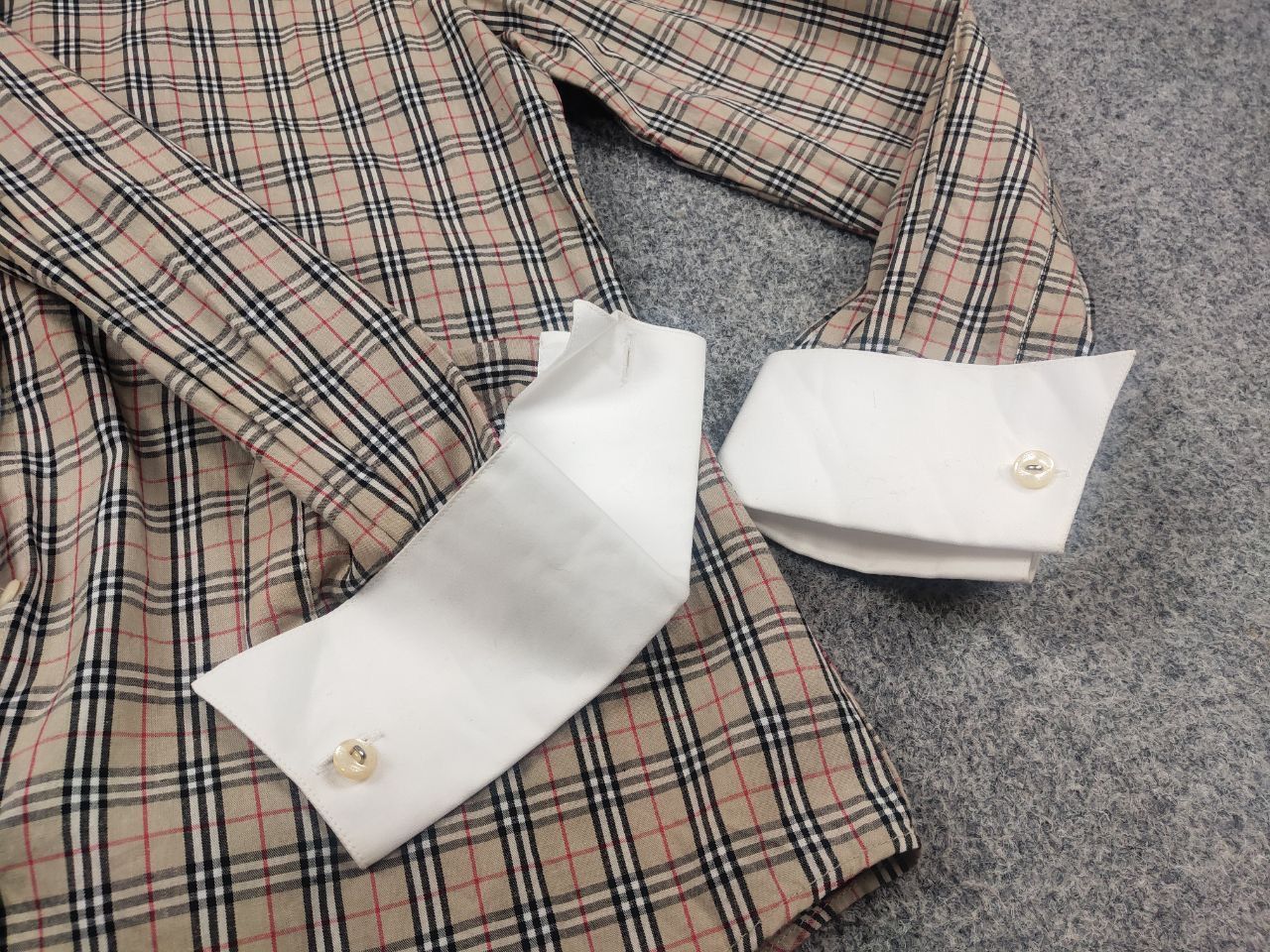 Burberry Vintage 90's Burberry Long Sleeve Nova-Check Shirt cufflinks Size M / US 6-8 / IT 42-44 - 10 Thumbnail