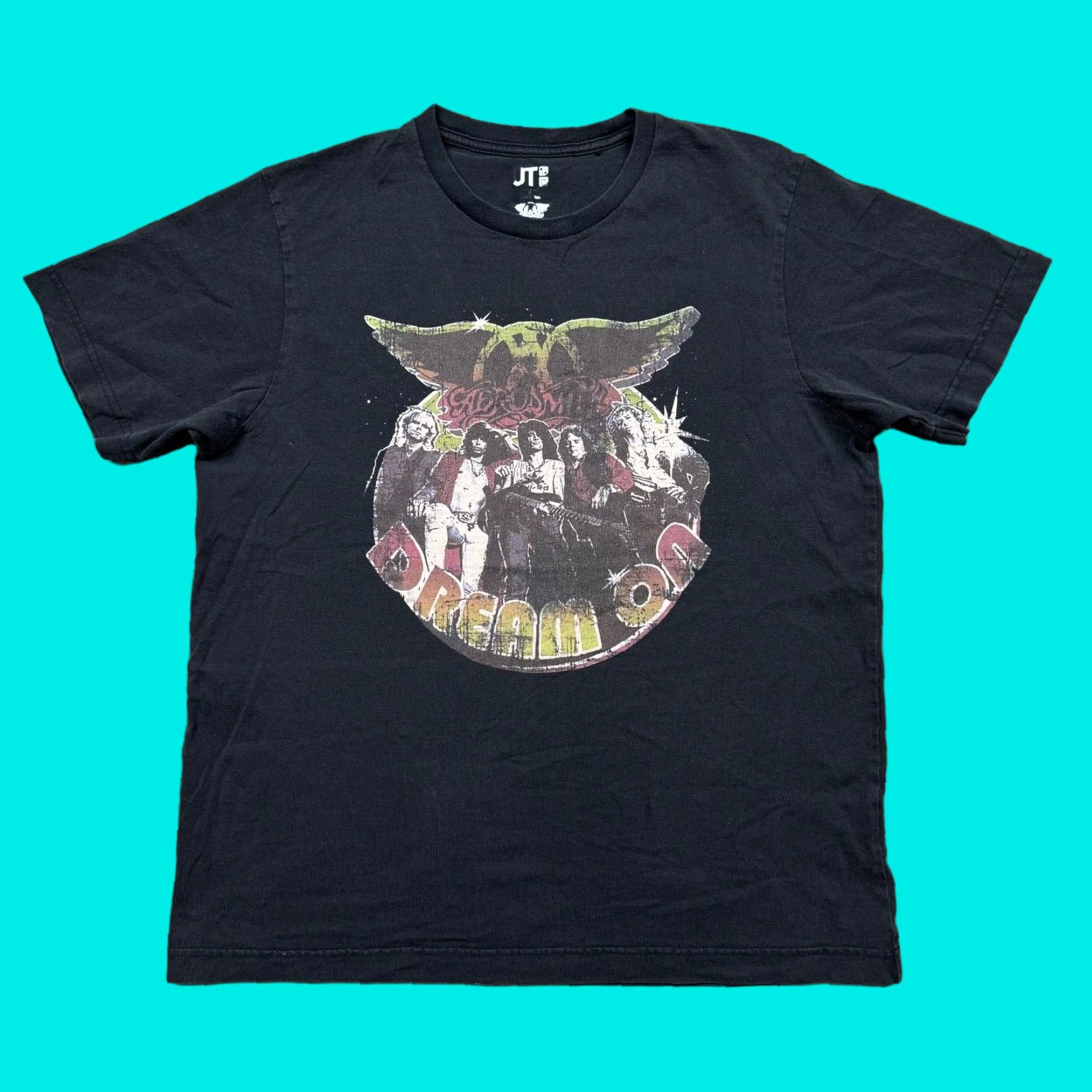 Uniqlo Aerosmith Uniqlo Shirt Men's L Black Short Sleeve Graphic Tee Crewneck Rare Size US L / EU 52-54 / 3 - 1 Thumbnail
