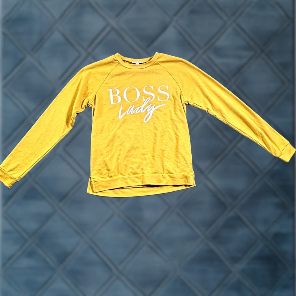 Vintage Bailey's Blossoms Sweatshirt Women XS Yellow Stretch Graphic Boss Lady Oversized Sweatshirt Size XS / US 0-2 / IT 36-38 - 1 Thumbnail