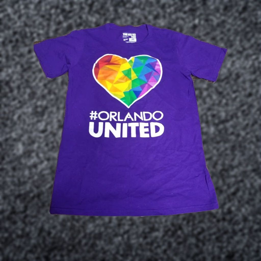 Adidas Adidas Orlando United Purple Pride Heart T-Shirt Adult S Unisex Size US S / EU 44-46 / 1 - 1 Thumbnail