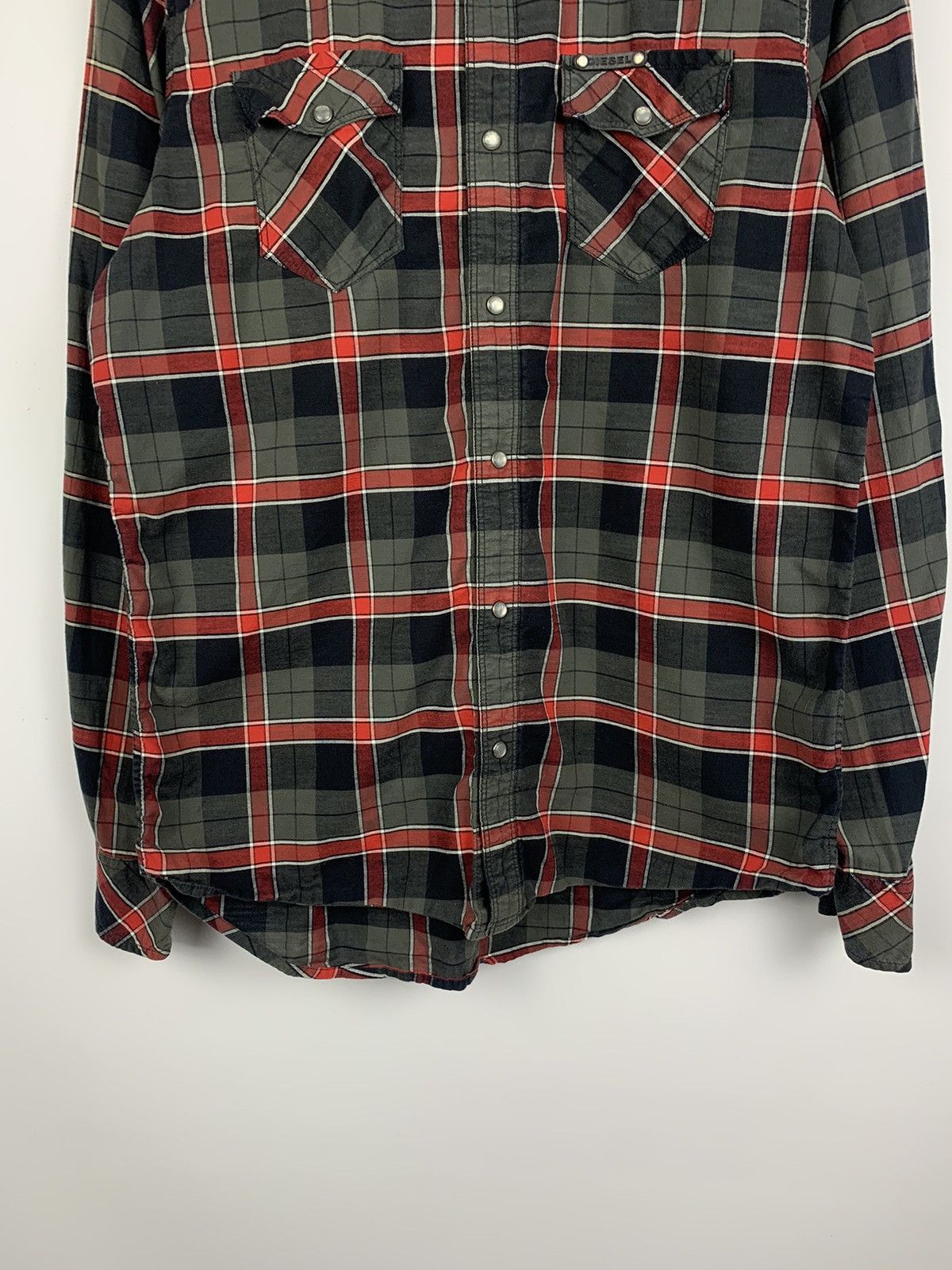 Diesel Diesel Plaid Avant Garde Shirt Buttons Ups Mens Size M Y2K Size US M / EU 48-50 / 2 - 3 Thumbnail