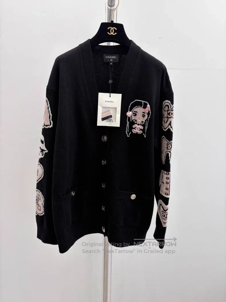 Chanel Cartoon graffiti top cardigan coat