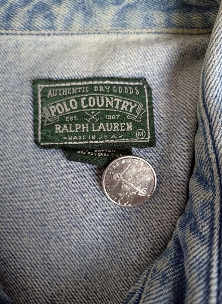 Polo Ralph Lauren POLO COUNTRY RALPH LAUREN distressed Zip-up Denim Jacket USA Size US M / EU 48-50 / 2 - 2 Thumbnail