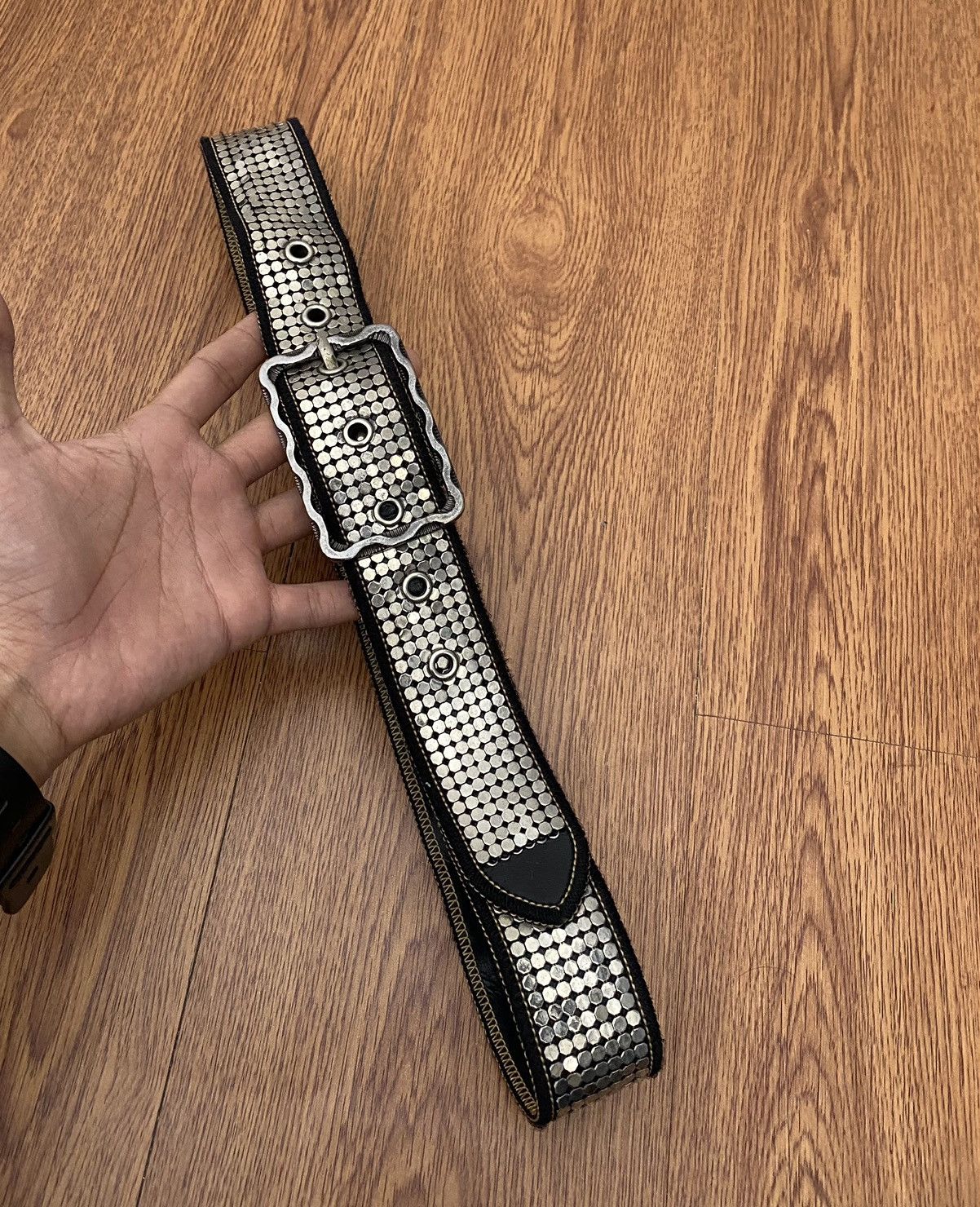 If Six Was Nine × Japanese Brand × Le Grande Bleu (L.G.B.) Black alumunium belt Size ONE SIZE - 3 Thumbnail