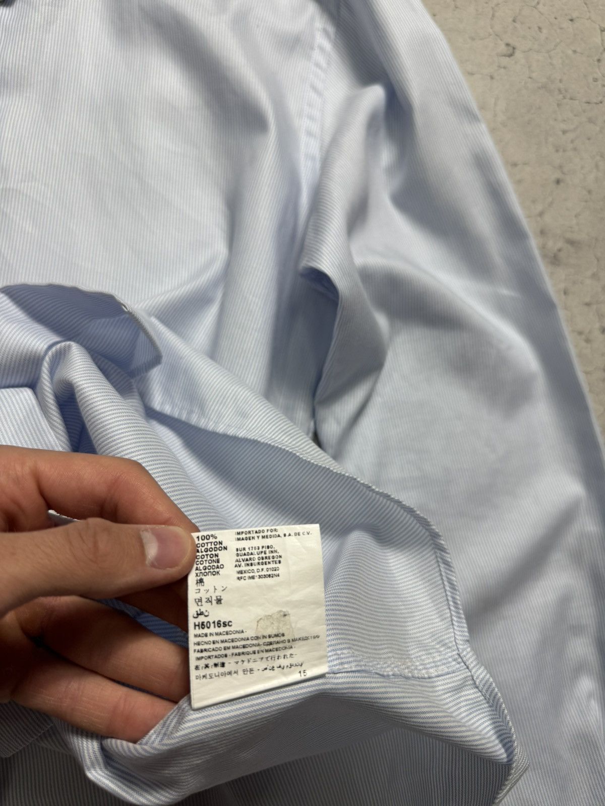 Suitsupply Suitsupply Luxury Button Shirt Blue Size US M / EU 48-50 / 2 - 9 Thumbnail