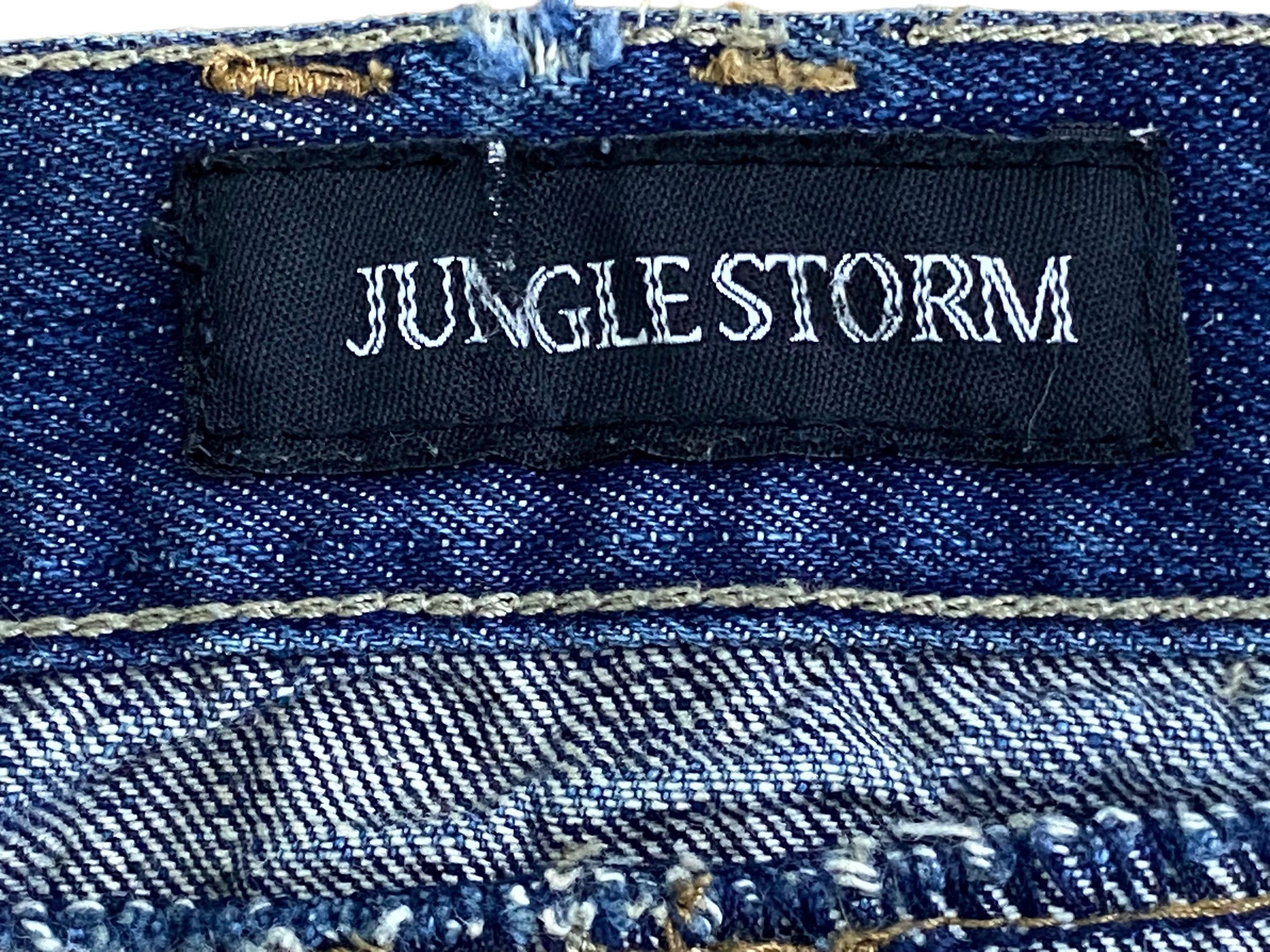 Japanese Brand Jungle Storm Balloon Drop Crotch Workwear High Waisted Jeans Size US 29 - 12 Thumbnail