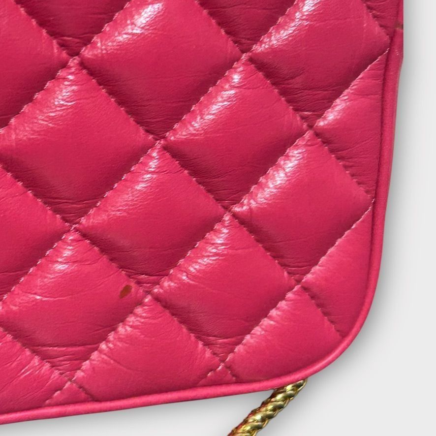 Other Vintage Pink Quilted Crossbody Bag Gold Chain Small Coco Cla Size ONE SIZE - 9 Thumbnail