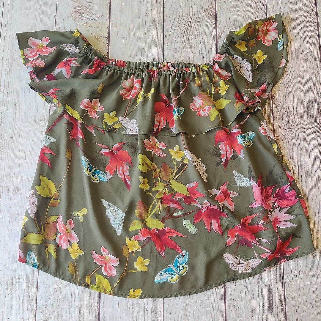 Anthropologie Anthropologie Maeve Vallita Off-The-Shoulder Blouse sz XS Size XS / US 0-2 / IT 36-38 - 1 Thumbnail