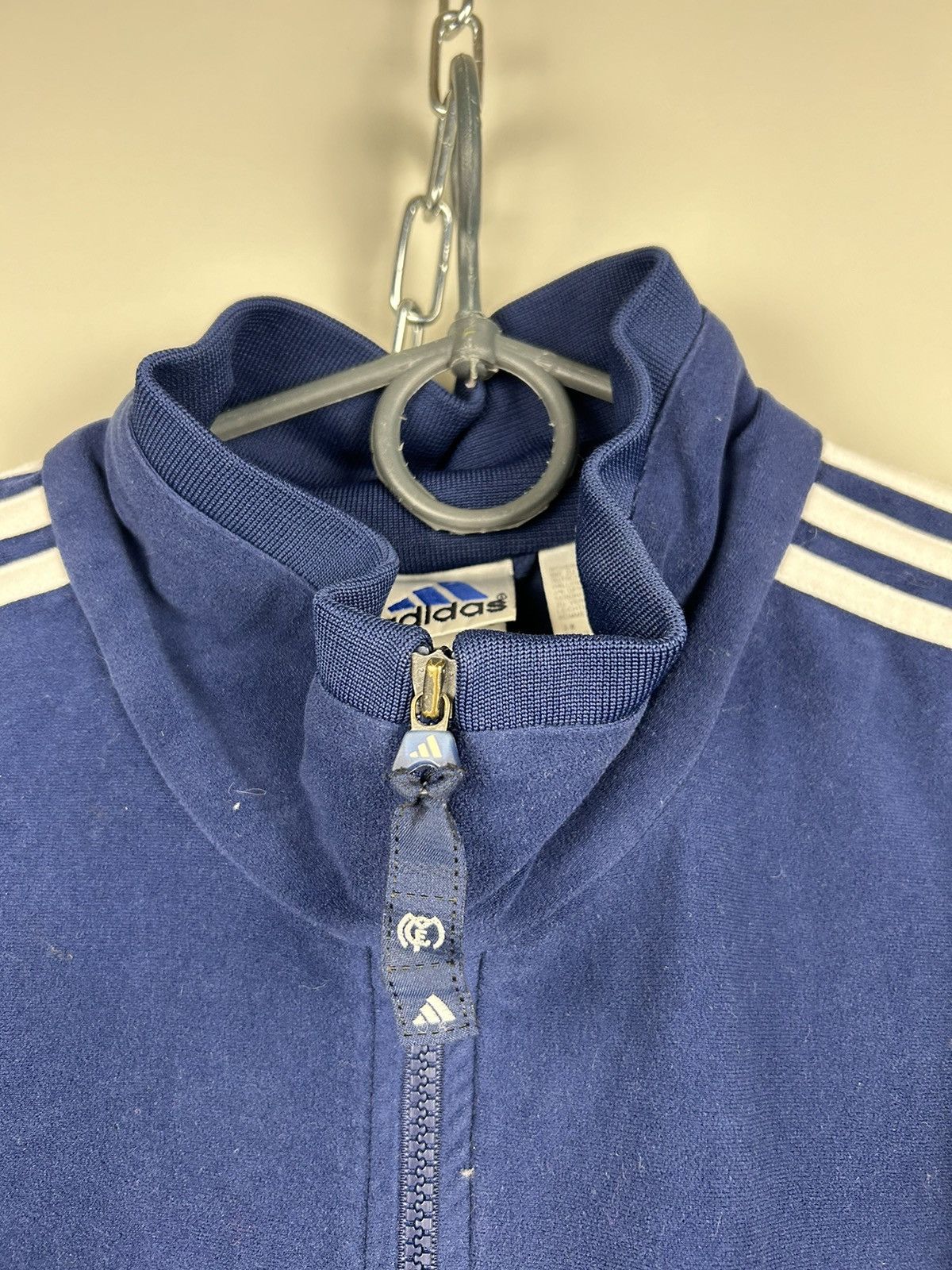 Vintage Vintage 90s Adidas Real Madrid Zip Jersey Rare Size US M / EU 48-50 / 2 - 2 Thumbnail