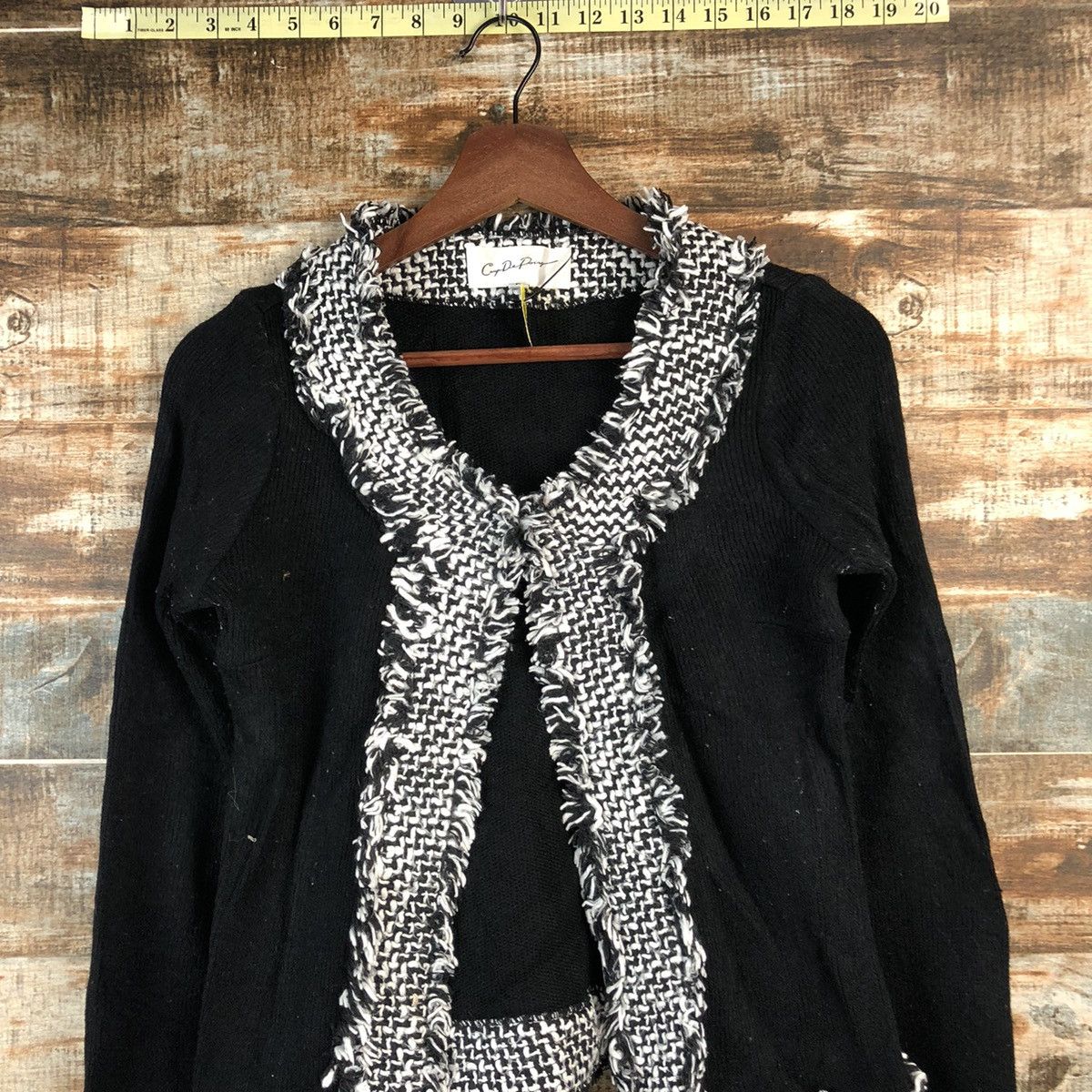 DL Coup De Poing Black Cardigan Knitwear #C578