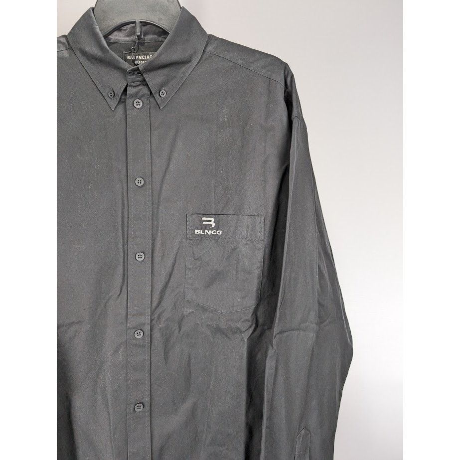 Balenciaga o1rshd1 Dress Shirt in Black Size US XS / EU 42 / 0 - 5 Thumbnail