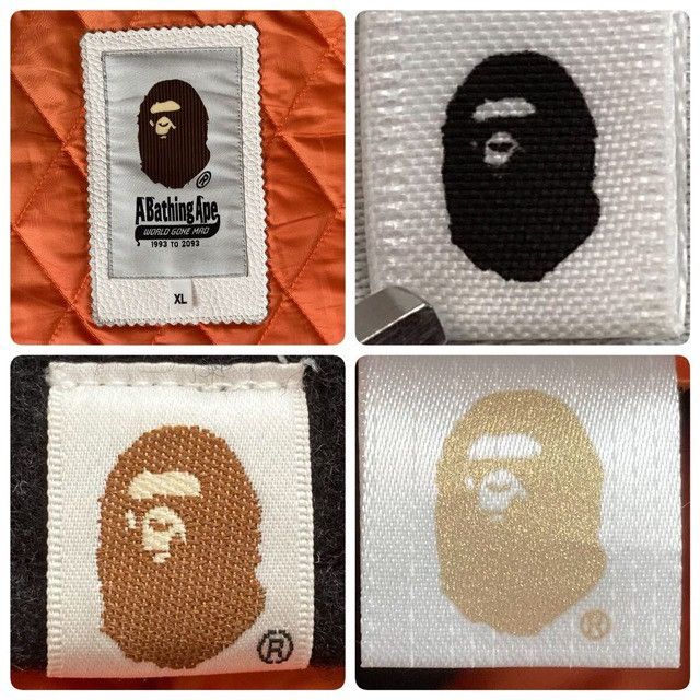 Bape BAPE LOGO Leather Sleeve Varsity Jacket a bathing ape Size US XL / EU 56 / 4 - 9 Thumbnail