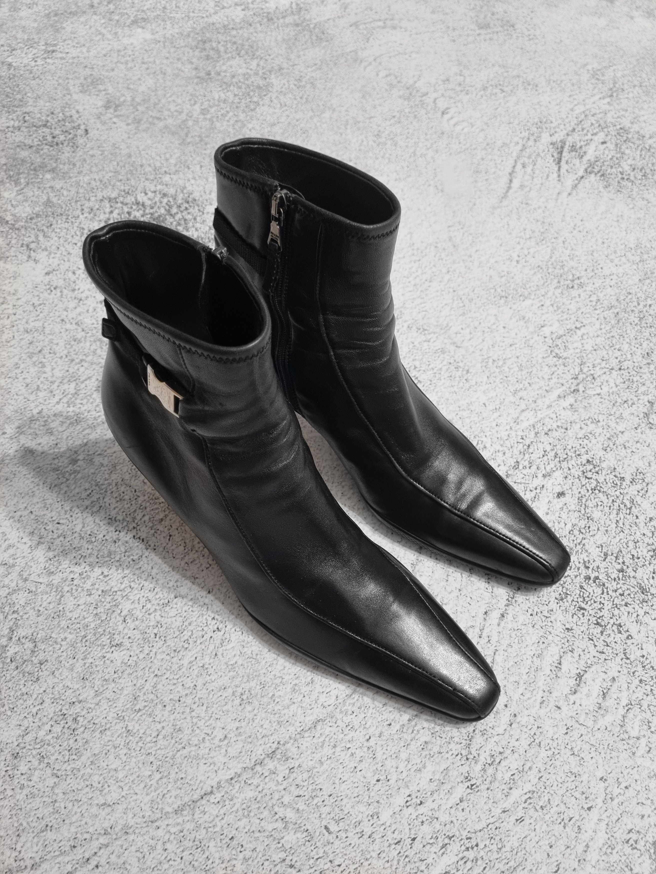 Prada Vintage Prada Leather Black Ankle Boots Size US 9 / IT 39 - 6 Thumbnail