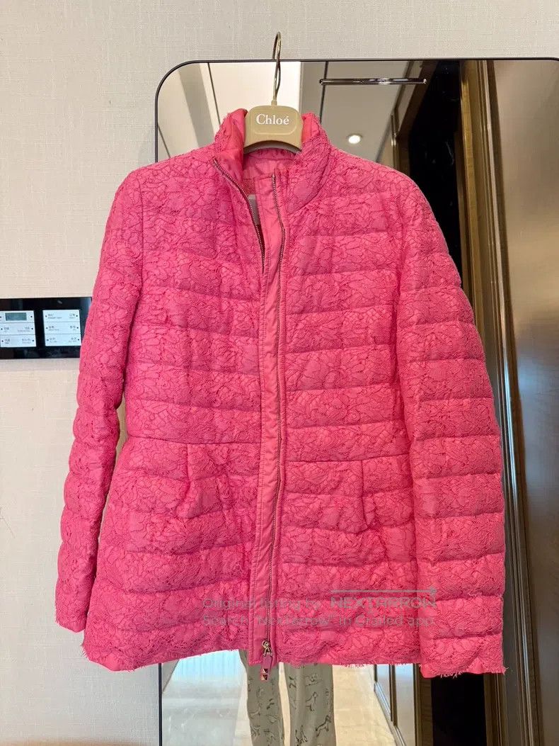 Valentino Valentino Rose red full lace down jacket Size M / US 6-8 / IT 42-44 - 2 Thumbnail