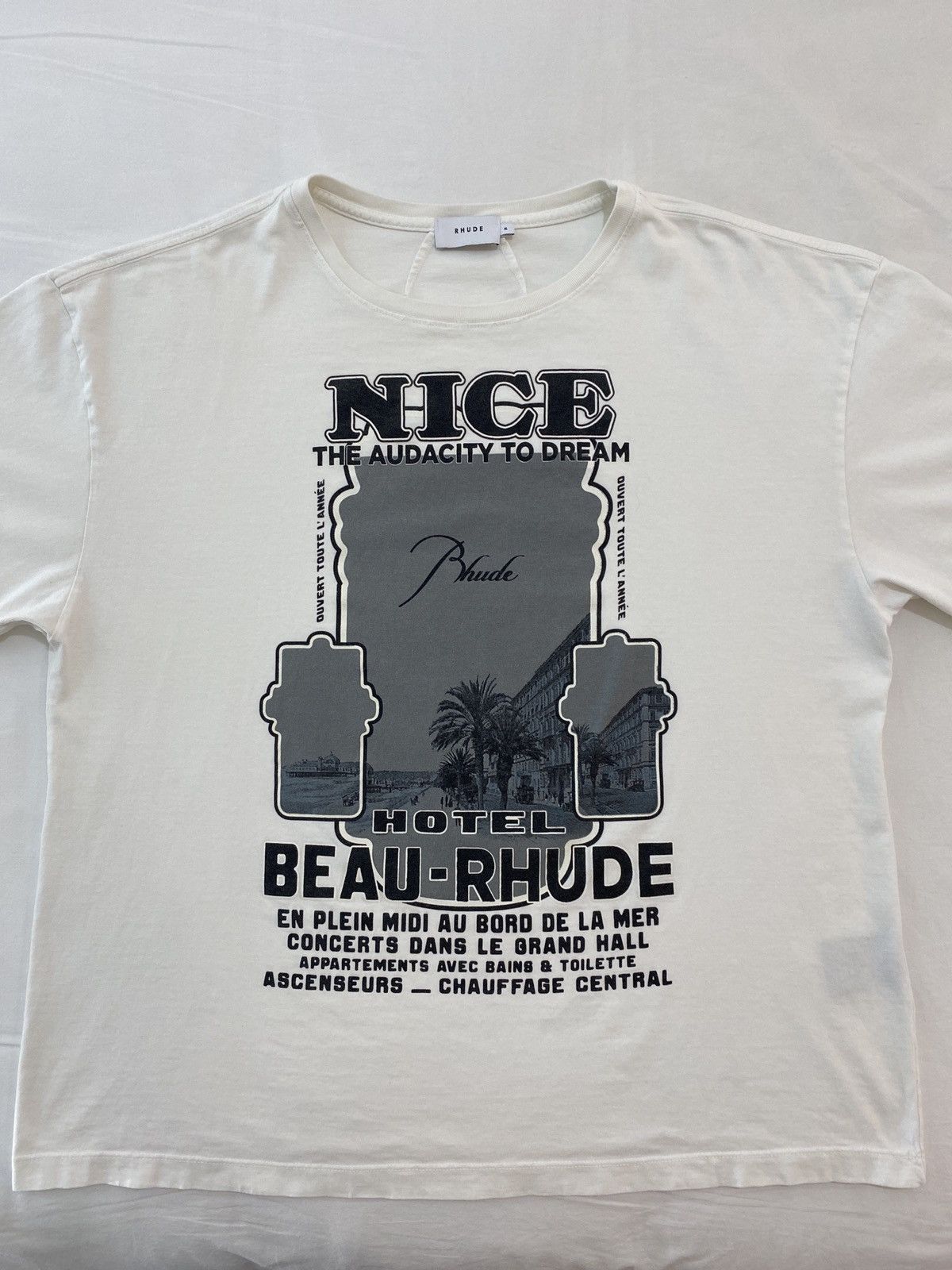 Rhude Rhude Nice Tee The Audacity To Dream Hotel Beau Size US XL / EU 56 / 4 - 4 Thumbnail