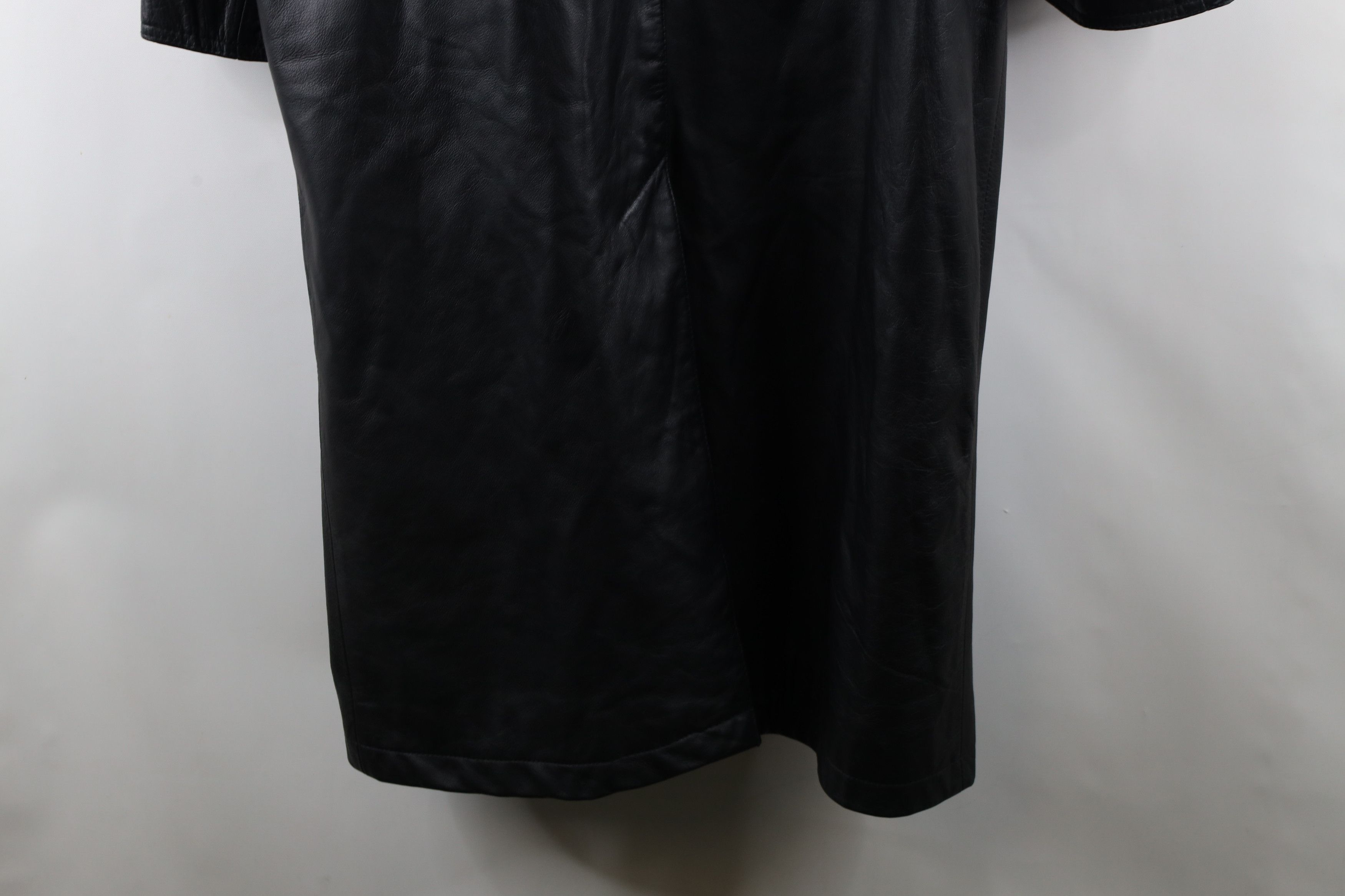 Vintage Vintage 90s Streetwear Gothic Leather Full Length Jacket Size L / US 10 / IT 46 - 17 Thumbnail