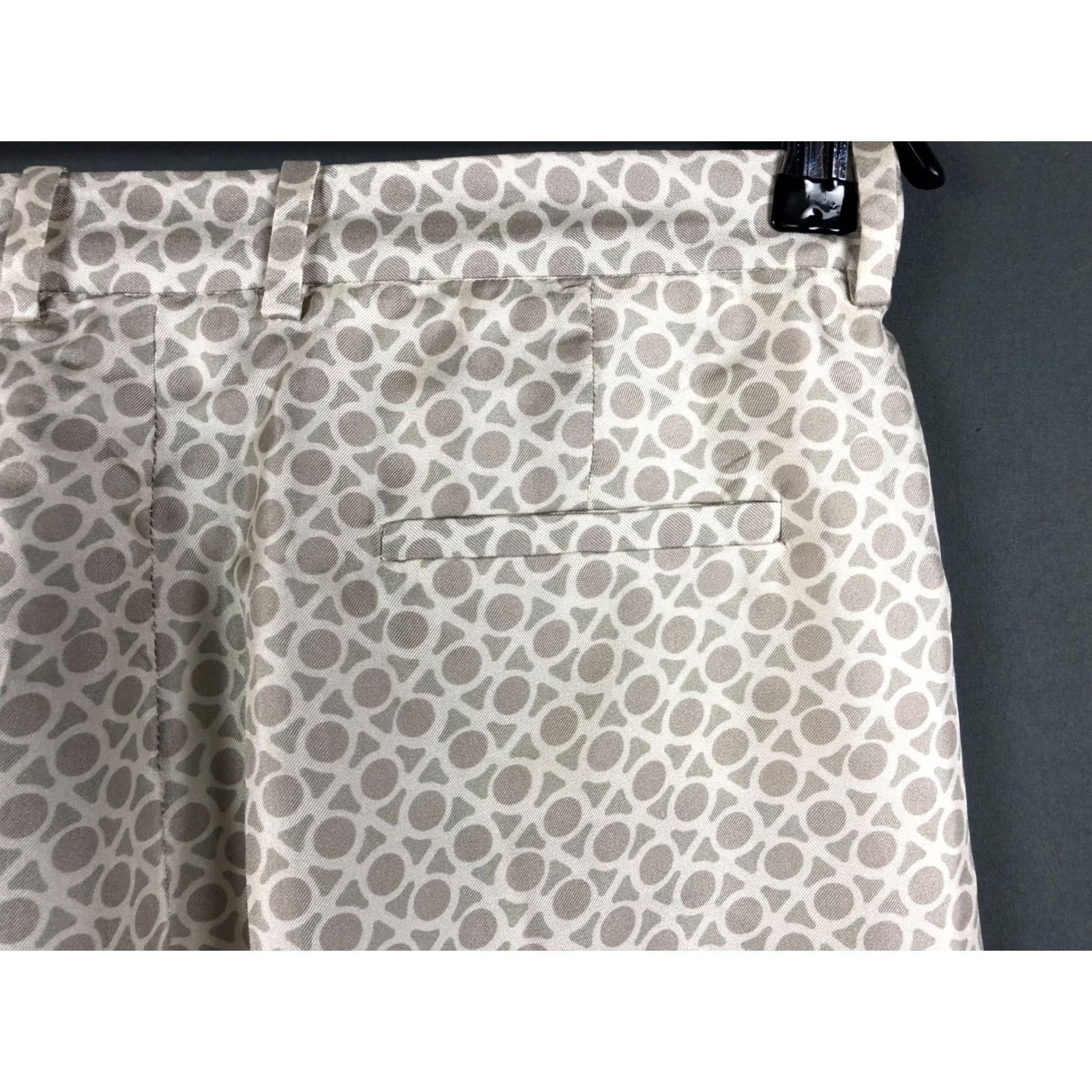 Fabiana Filippi Fabiana Filippi Women Silk Pants White Printed Size S Size 28" / US 6 / IT 42 - 6 Thumbnail